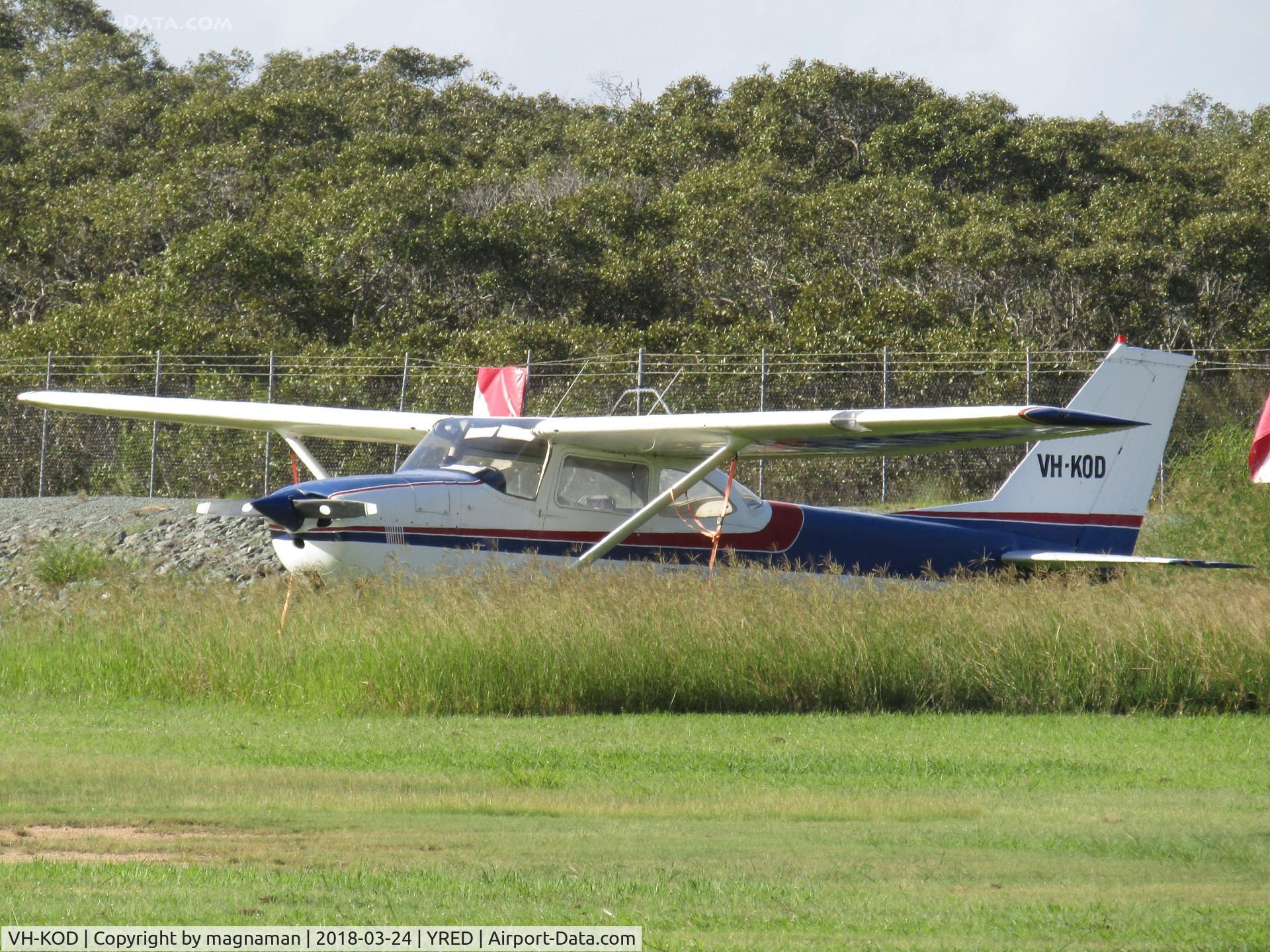 VH-KOD, 1966 Cessna 172H C/N 17255453, on grass at redcliffe