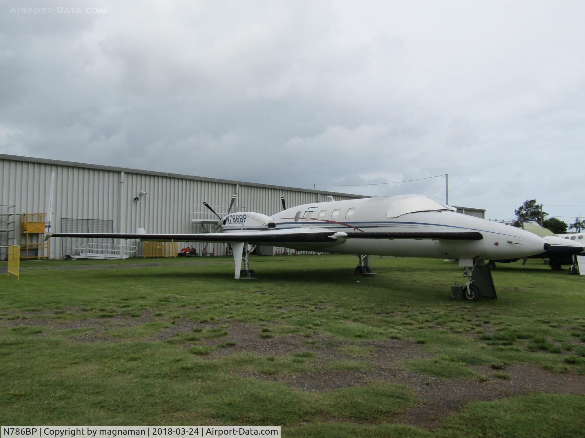 N786BP, 1992 Beech 2000A Starship 1 Starship 1 C/N NC-28, Shame these never became popular - preserved at Caloundra Museum QLD