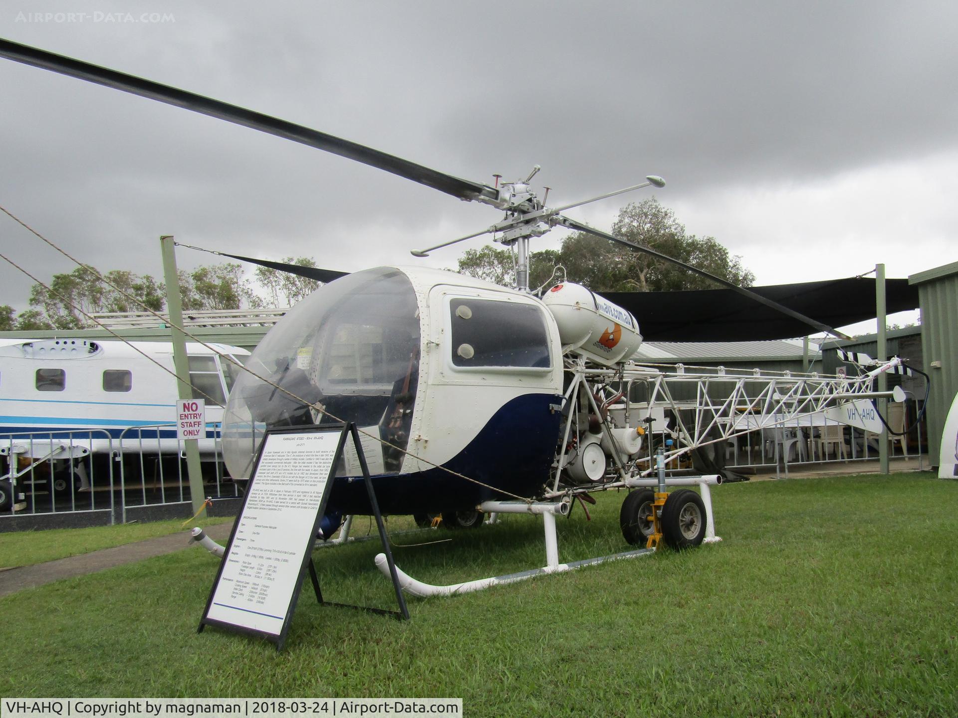 VH-AHQ, 1970 Kawasaki KB-4 (47G-3B KH4) C/N 2171, My only KH-4 ever seen - at Caloundra Museum