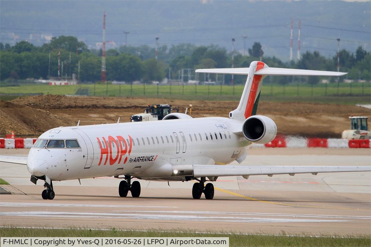 F-HMLC, 2010 Bombardier CRJ-1000EL NG (CL-600-2E25) C/N 19006, Bombardier CRJ-1000EL NG, Lining up rwy 08, Paris-Orly airport (LFPO-ORY)