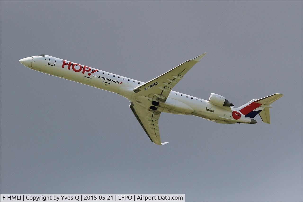 F-HMLI, 2011 Bombardier CRJ-1000EL NG (CL-600-2E25) C/N 19014, Bombardier CRJ-1000EL NG, Take off rwy 26, Paris-Orly airport (LFPO-ORY)