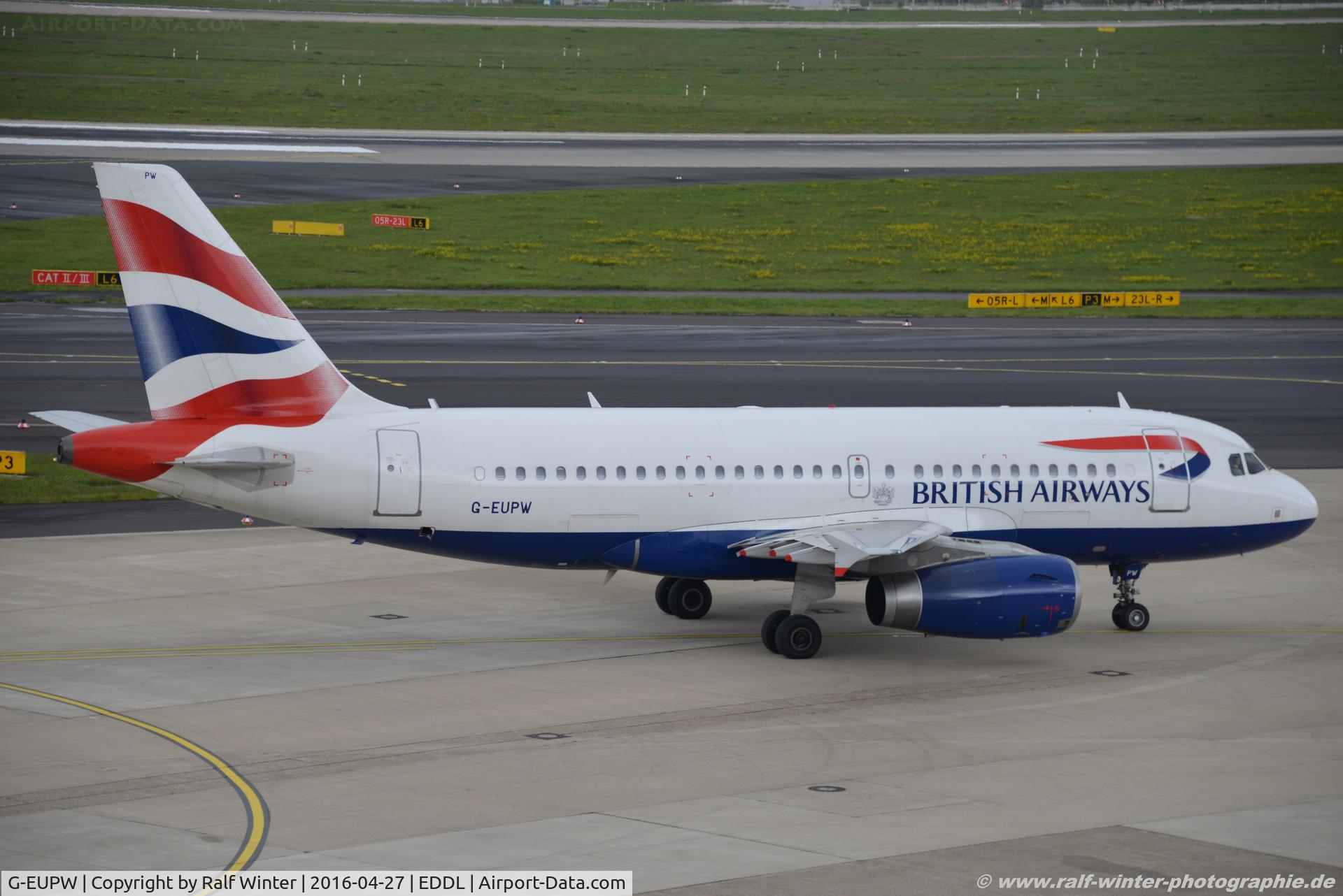 G-EUPW, 2001 Airbus A319-131 C/N 1440, Airbus A319-131 - BA BAW British Airways - 1440 - G-EUPW - 27.04.2016 - DUS