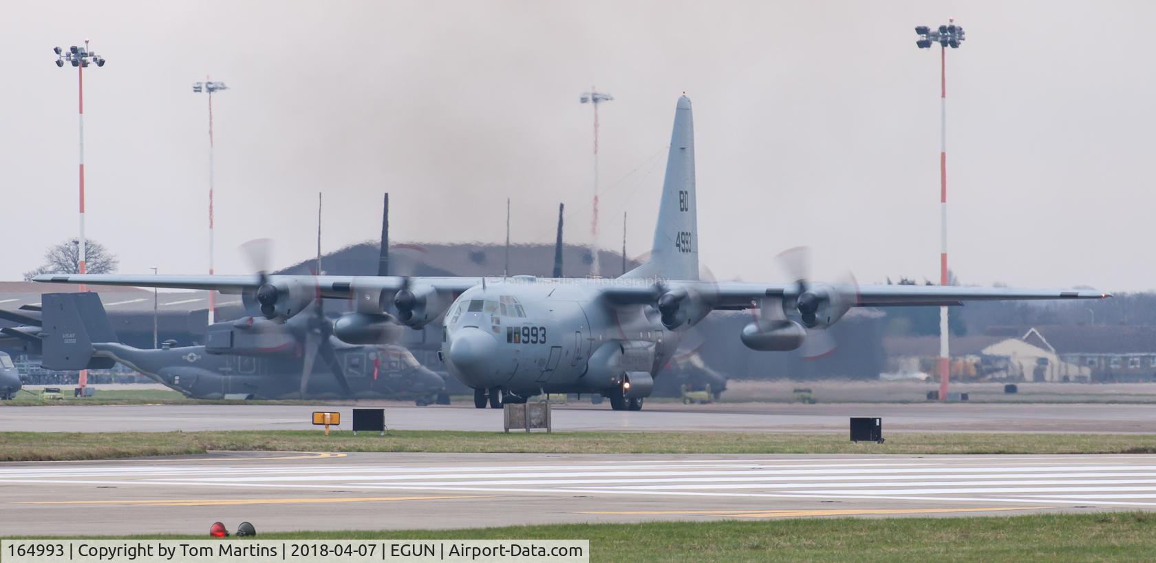 164993, 1992 Lockheed KC-130T Hercules C/N 382-5298, 164993 awaiting departure at Mildenhall