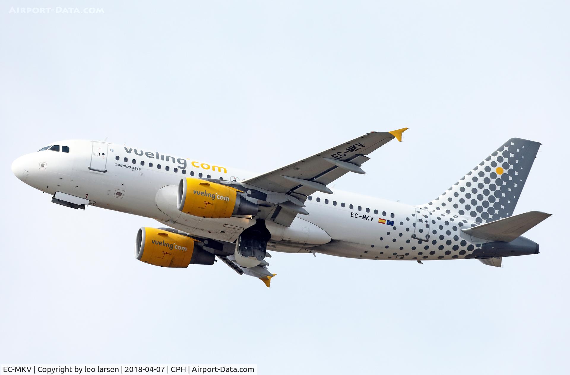 EC-MKV, 2007 Airbus A319-111 C/N 3102, Copenhagen 7.4.2018