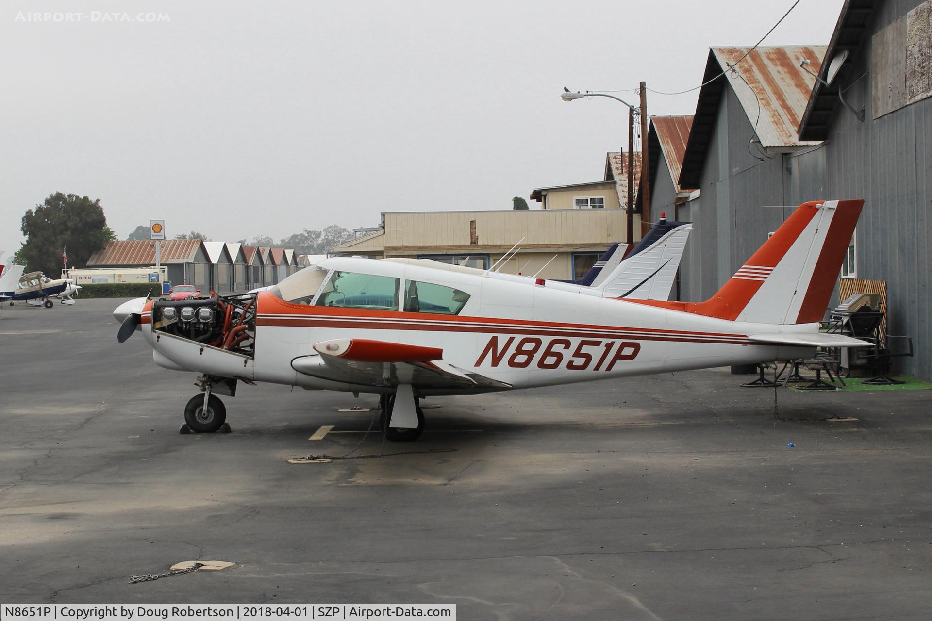 N8651P, 1964 Piper PA-24-260 Comanche C/N 24-4094, 1964 Piper PA-24-260 COMANCHE, Lycoming O-540-E4A5 260 Hp, cowl off for engine maintenance