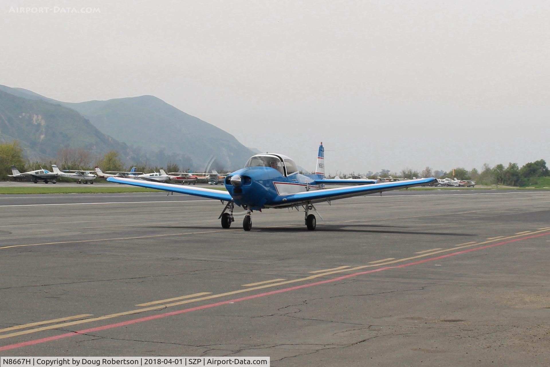 N8667H, 1947 North American Navion C/N NAV-4-667, 1947 North American NAVION, Continental IO-520 285 Hp upgrade, Young Eagles flight, taxi to Rwy 22