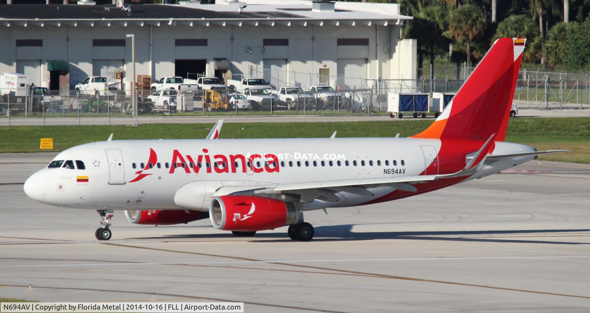 N694AV, 2014 Airbus A319-132 C/N 6068, Avianca