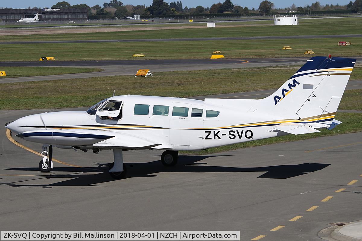 ZK-SVQ, 1975 Cessna 402B Businessliner C/N 402B0601, just in for fuel