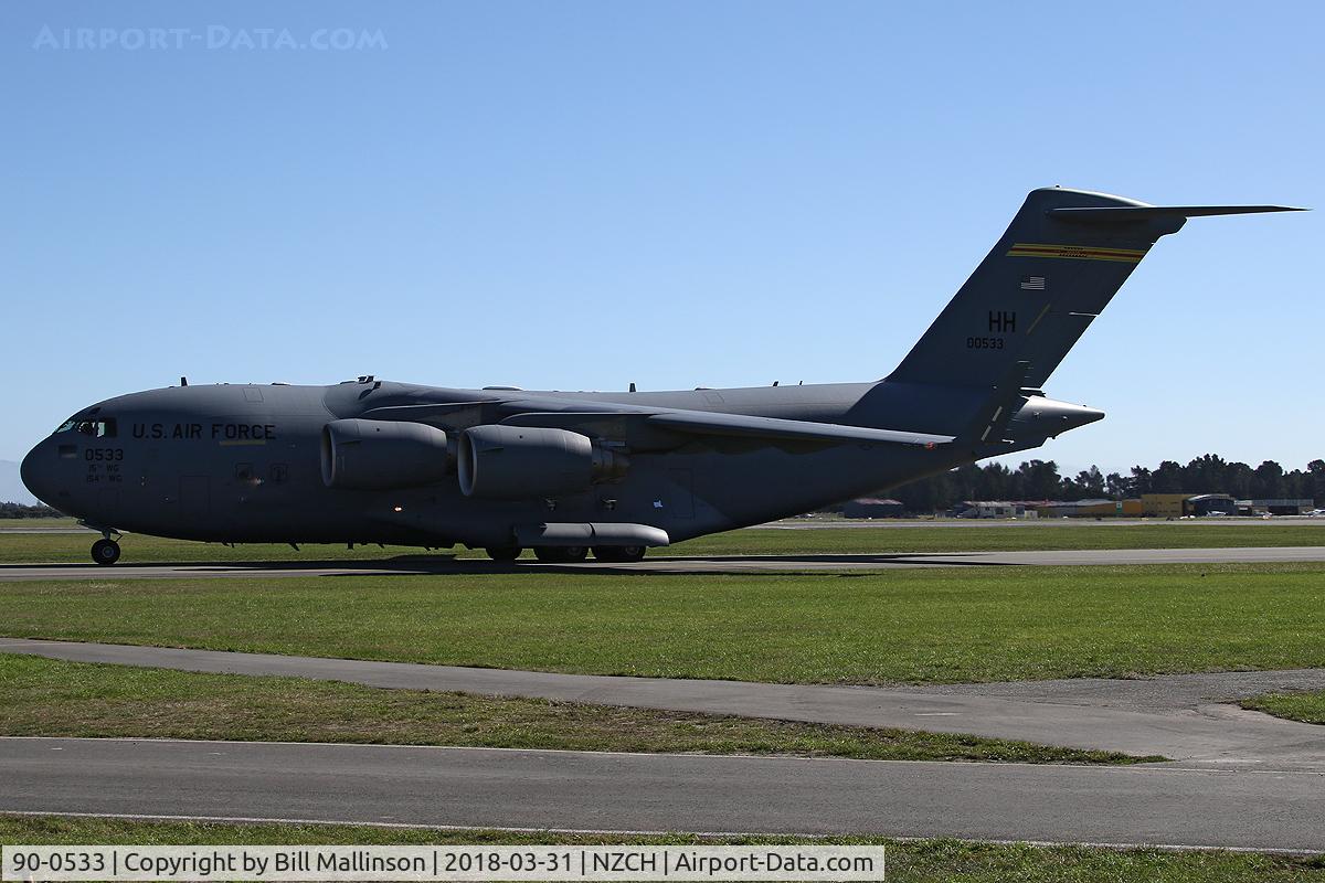90-0533, 2000 McDonnell Douglas C-17A Globemaster III C/N P-8, taxiing for their last Warbirds