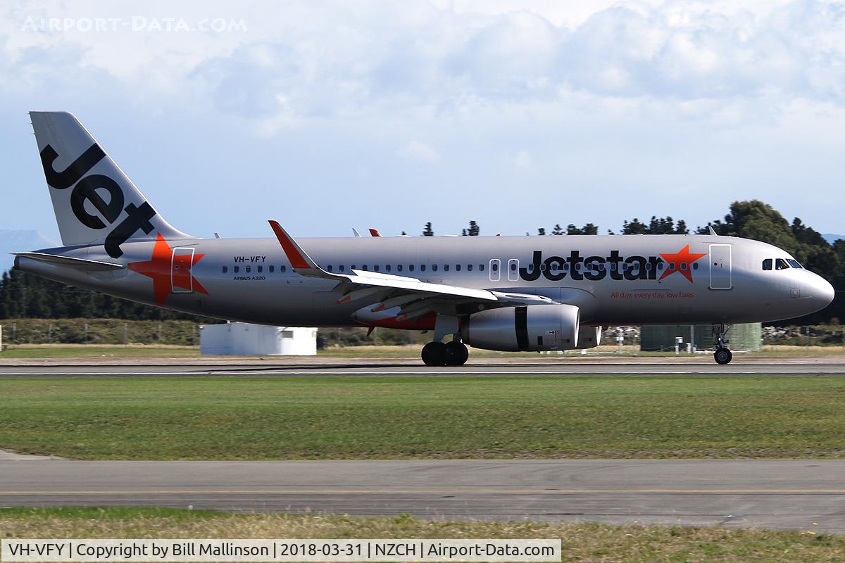 VH-VFY, 2014 Airbus A320-232 C/N 6362, in from AKL