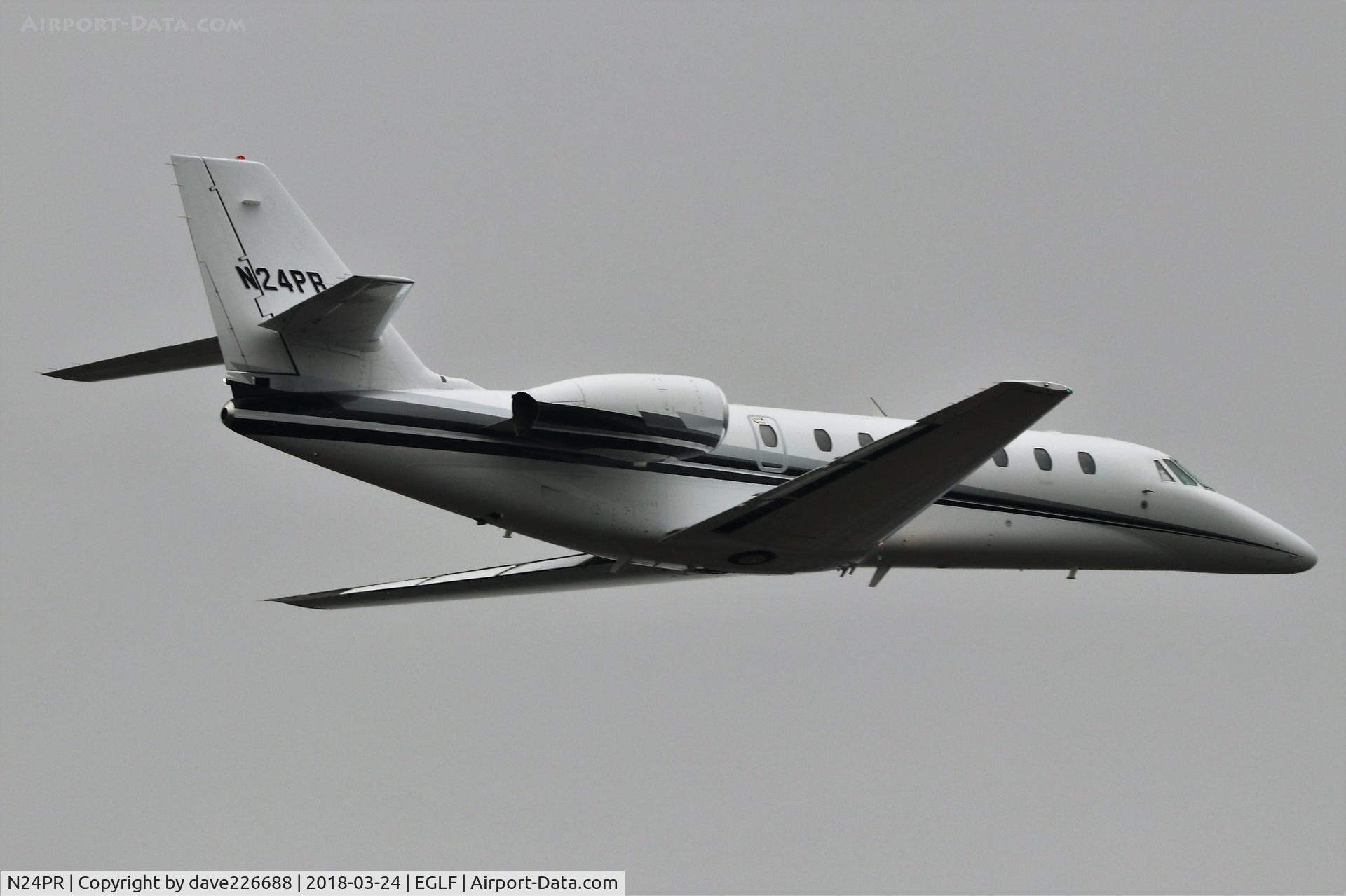 N24PR, 2014 Cessna 680 Citation Soveregin C/N 680-0340, PRMs 680 Citation departing FAB from rway 06