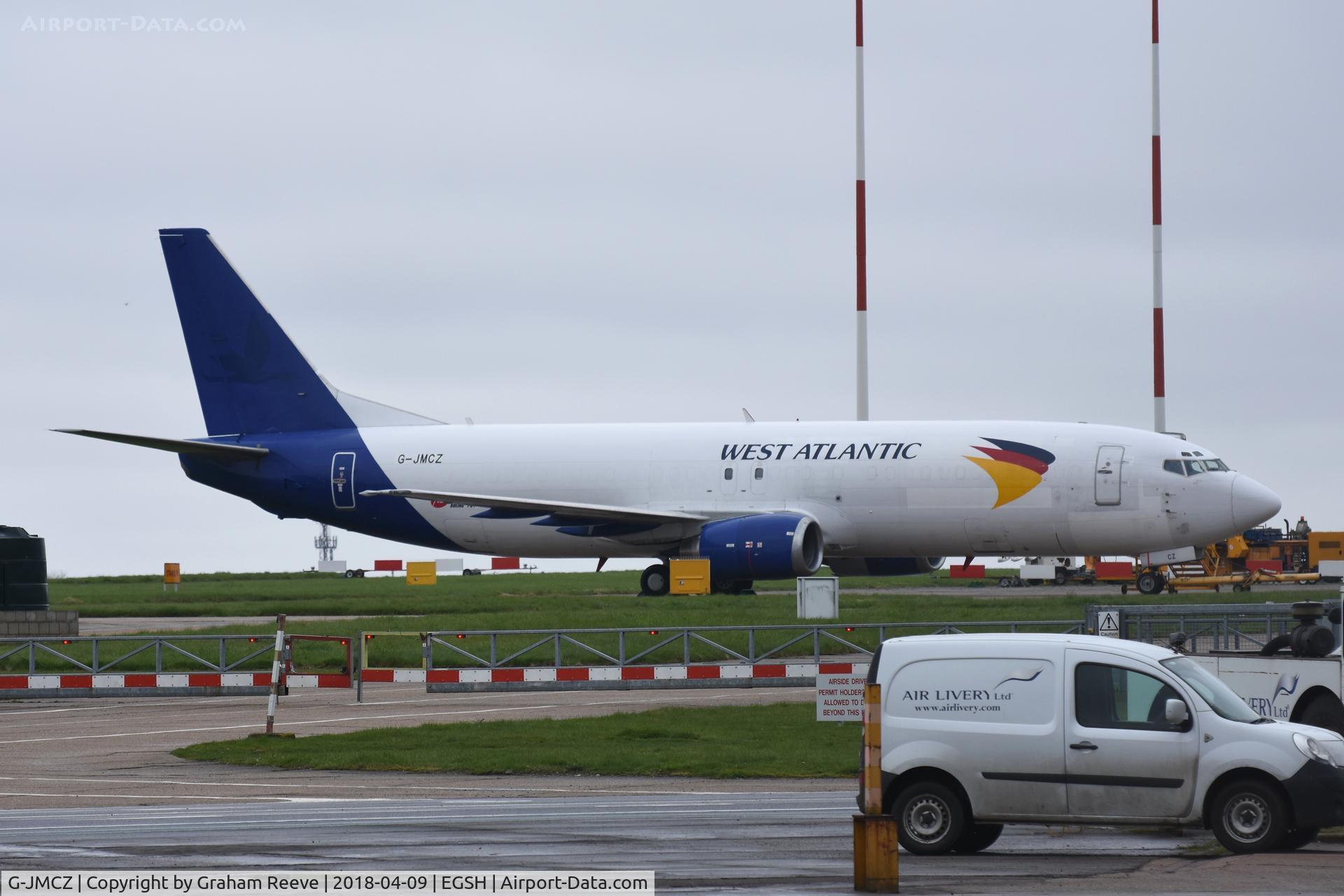 G-JMCZ, 1989 Boeing 737-4K5 C/N 24126, Parked at Norwich.
