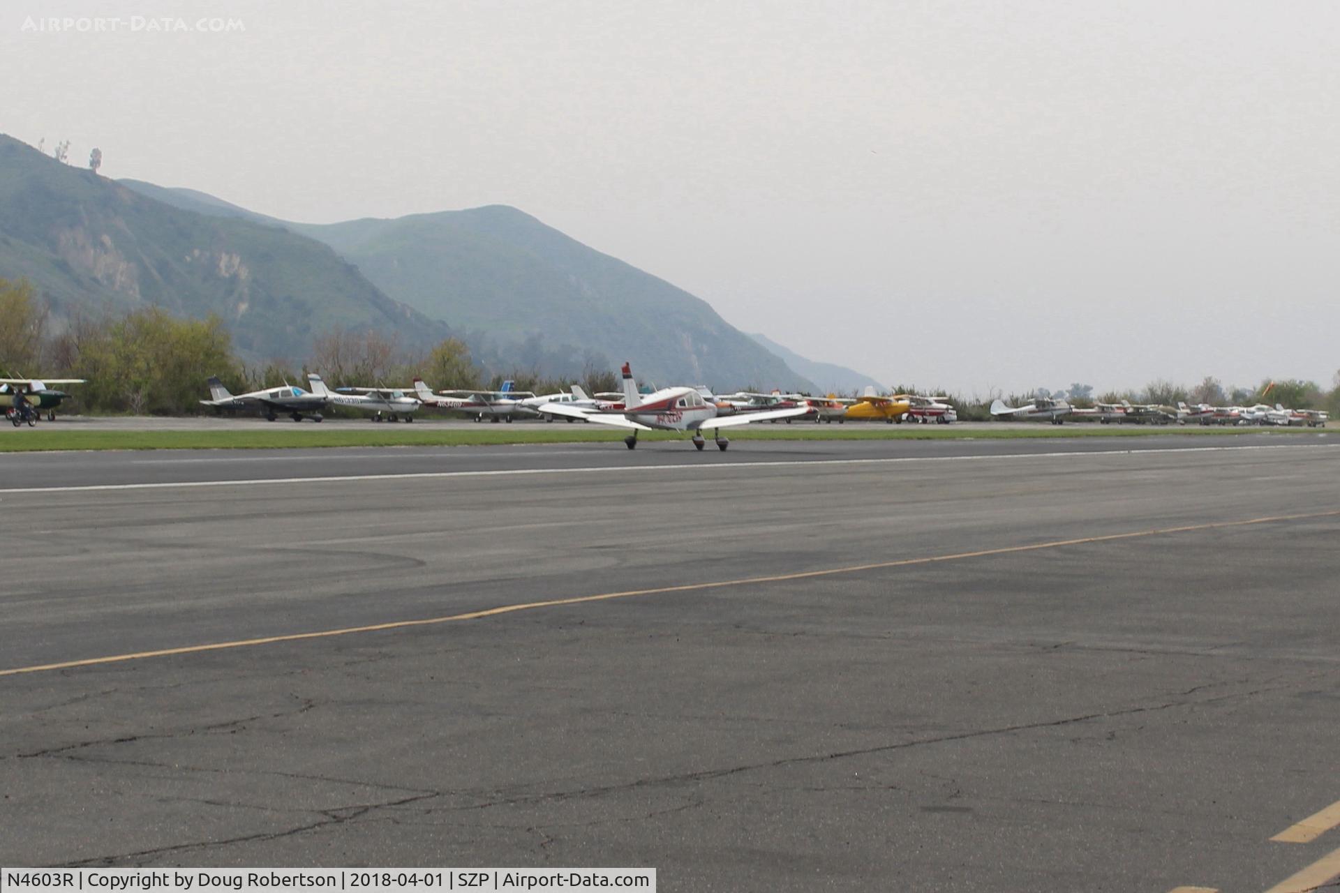 N4603R, 1965 Piper PA-28-140 Cherokee C/N 28-21351, 1965 Piper PA-28-140 CHEROKEE, Lycoming O-320-E2A 150 Hp, another landing roll Rwy 22