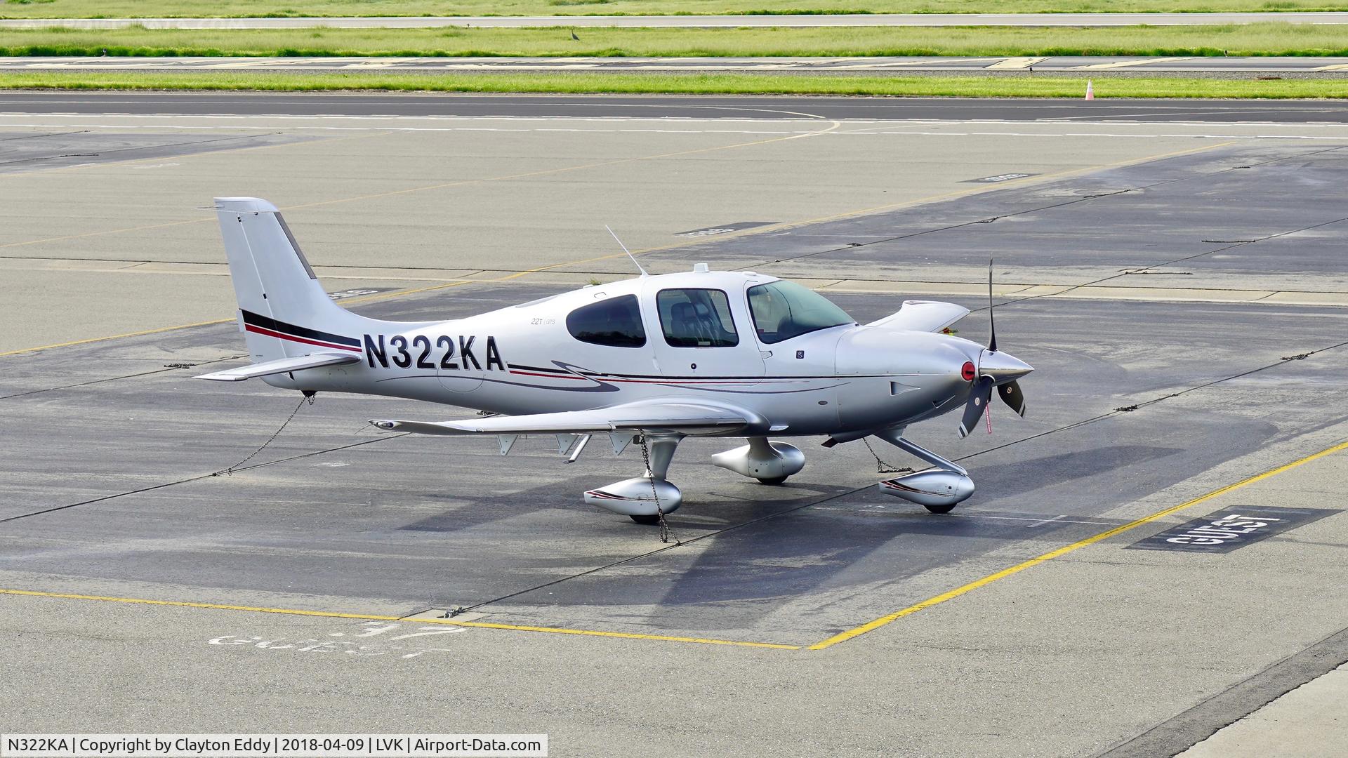N322KA, 2015 Cirrus SR-22T C/N 1185, Livermore Airport California 2018.