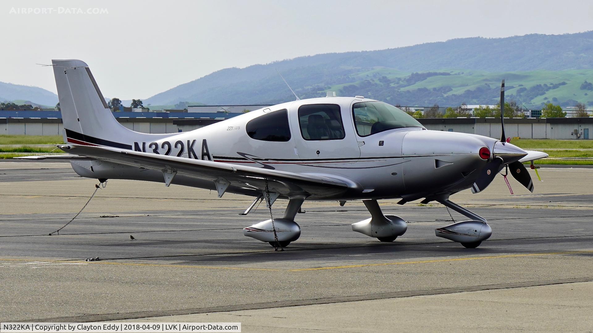 N322KA, 2015 Cirrus SR-22T C/N 1185, Livermore Airport California 2018.
