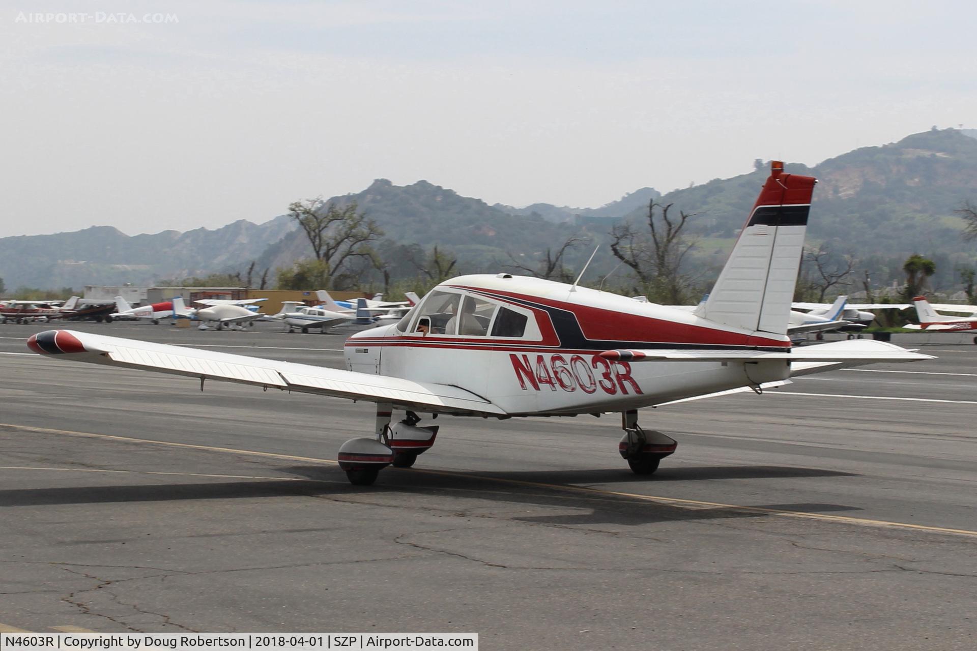 N4603R, 1965 Piper PA-28-140 Cherokee C/N 28-21351, 1965 Piper PA-28-140 CHEROKEE, Lycoming O-320-E2A 150 Hp, taxi back