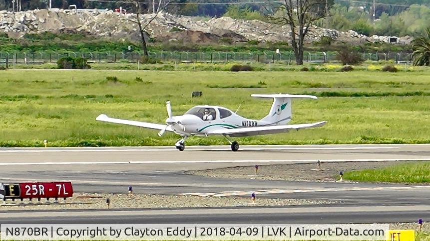 N870BR, 2013 Diamond DA-40 Diamond Star Diamond Star C/N 40.1187, Livermore Airport California 2018.