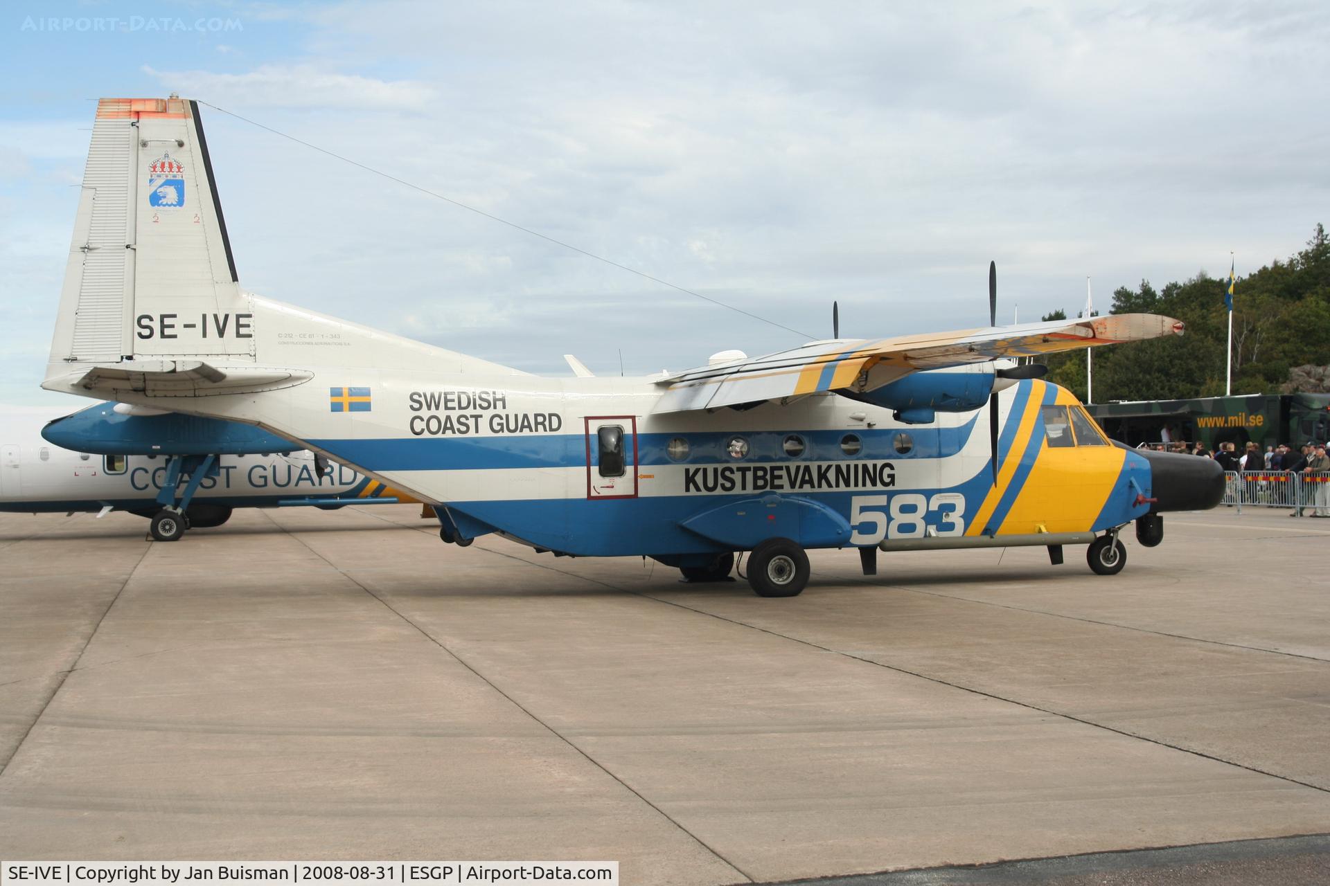 SE-IVE, 1986 CASA C-212-200 Aviocar C/N 343, Coast Guard/Kustbevakning