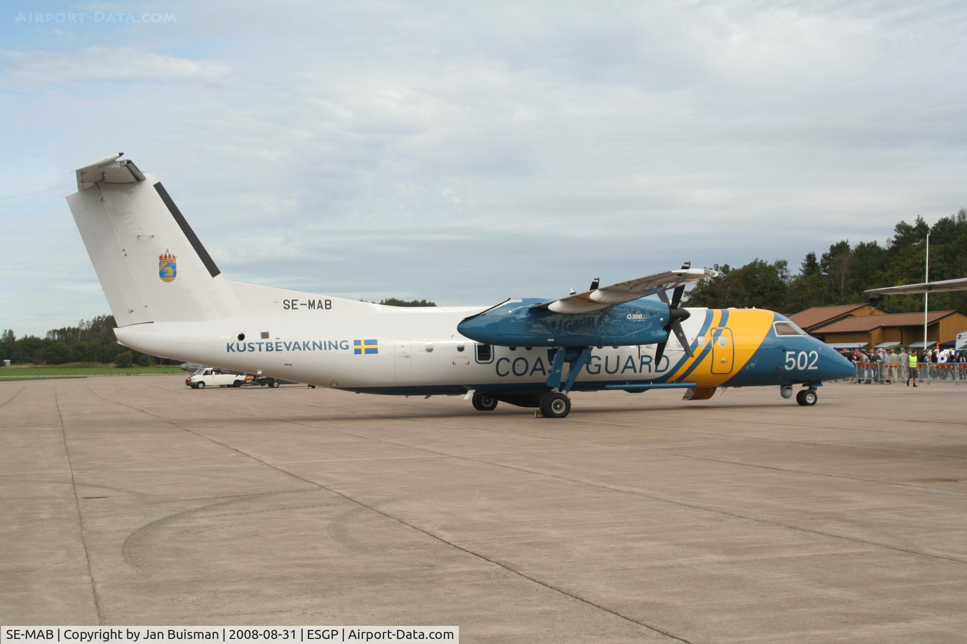 SE-MAB, 2006 De Havilland Canada DHC-8-311Q Dash 8 C/N 631, Coast Guard/Kustbevakning