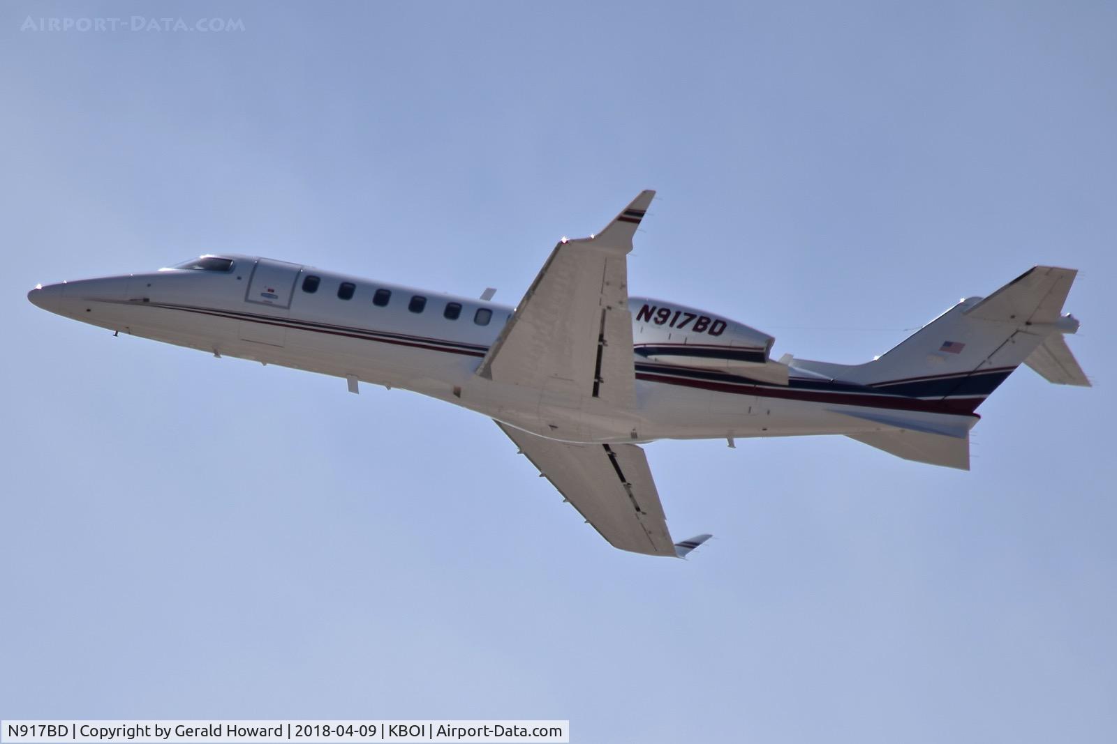 N917BD, 2012 Learjet 45 C/N 45-450, Departing RWY 10R.