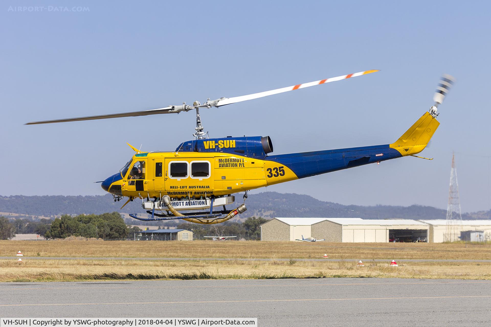 VH-SUH, 1976 Bell 214B-1 Biglifter Biglifter C/N 28017, McDermott Aviation (VH-SUH) Bell 214B at Wagga Wagga Airport