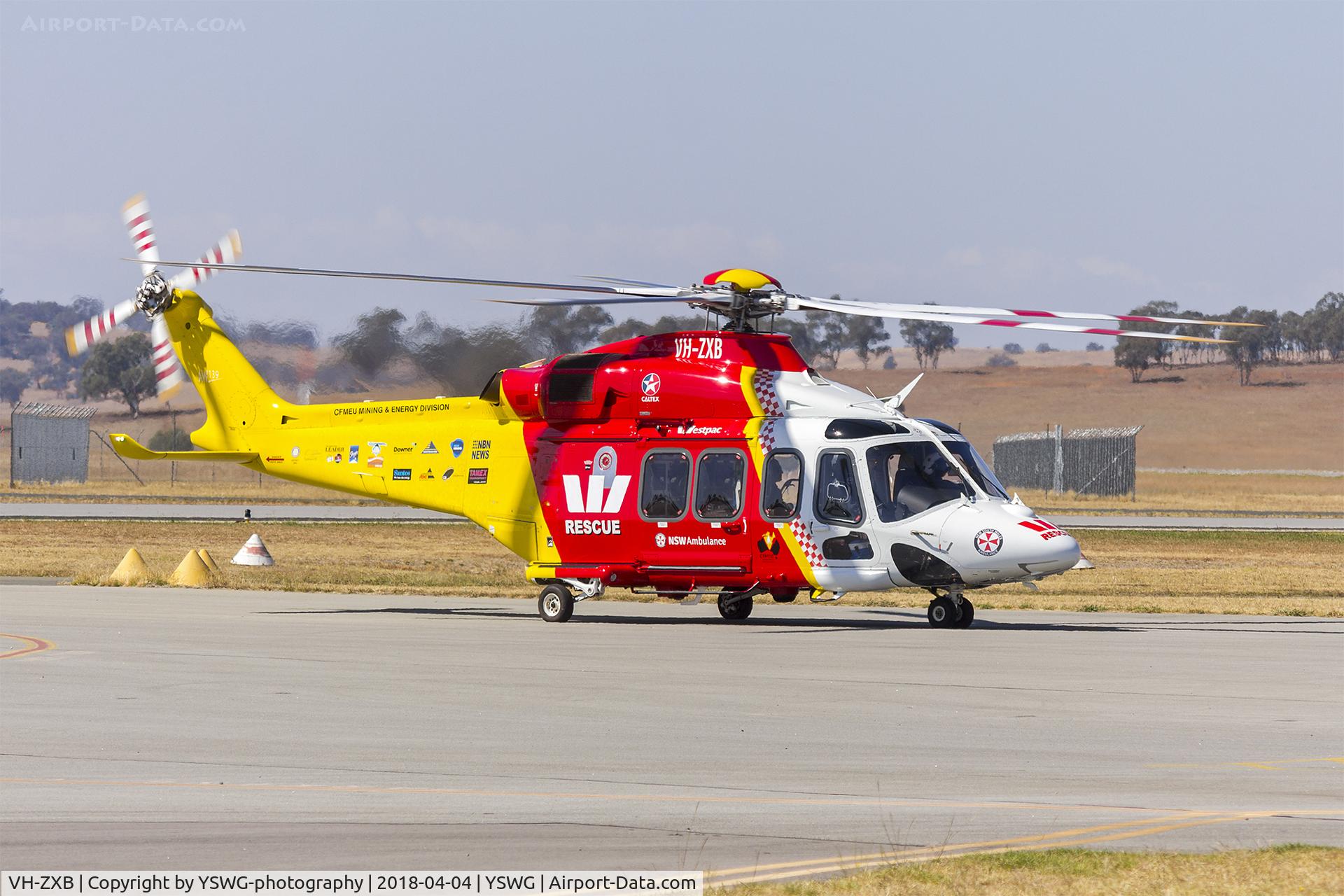 VH-ZXB, 2016 AgustaWestland AW-139 C/N 31733, Northern NSW Helicopter Rescue Service Limited (VH-ZXB) Finmeccanica S.P.A AW139 at Wagga Wagga Airport