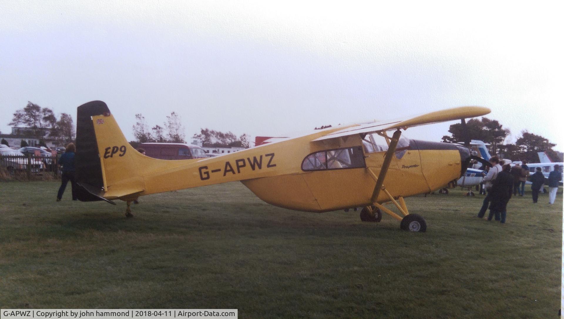 G-APWZ, 1960 Edgar Percival EP-9 Prospector C/N 42, Shoreham-by-Sea C.1980