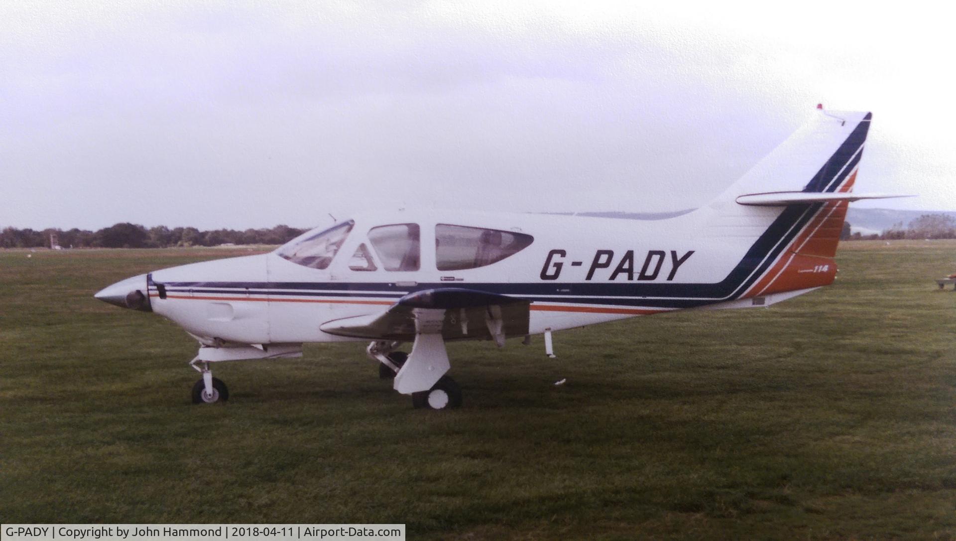 G-PADY, 1978 Rockwell Commander 114 C/N 14388, Shoreham-on-Sea. C.1980