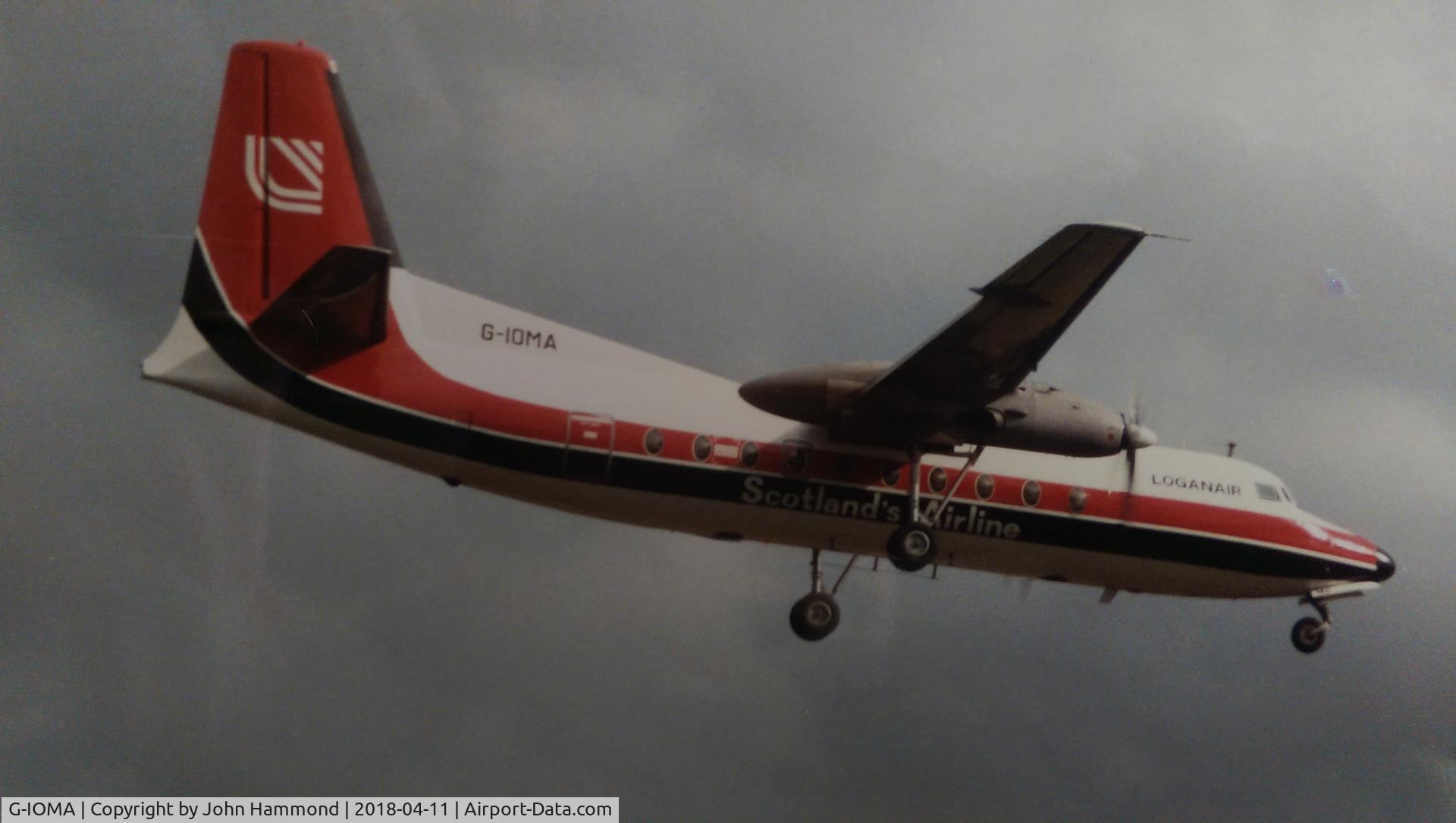 G-IOMA, 1958 Fokker F.27-100 Friendship C/N 10106, Manchester airport.
