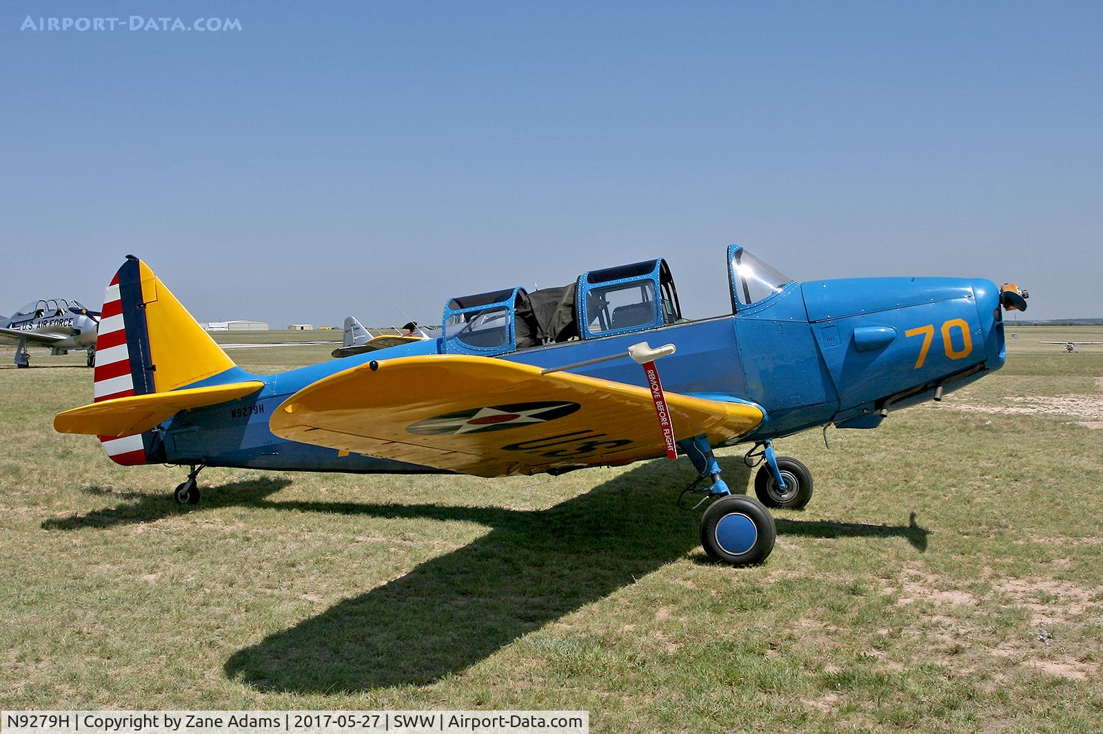 N9279H, 1943 Fairchild M-62A-3 Cornell II C/N FV391, Avenger Field, Sweetwater, TX
