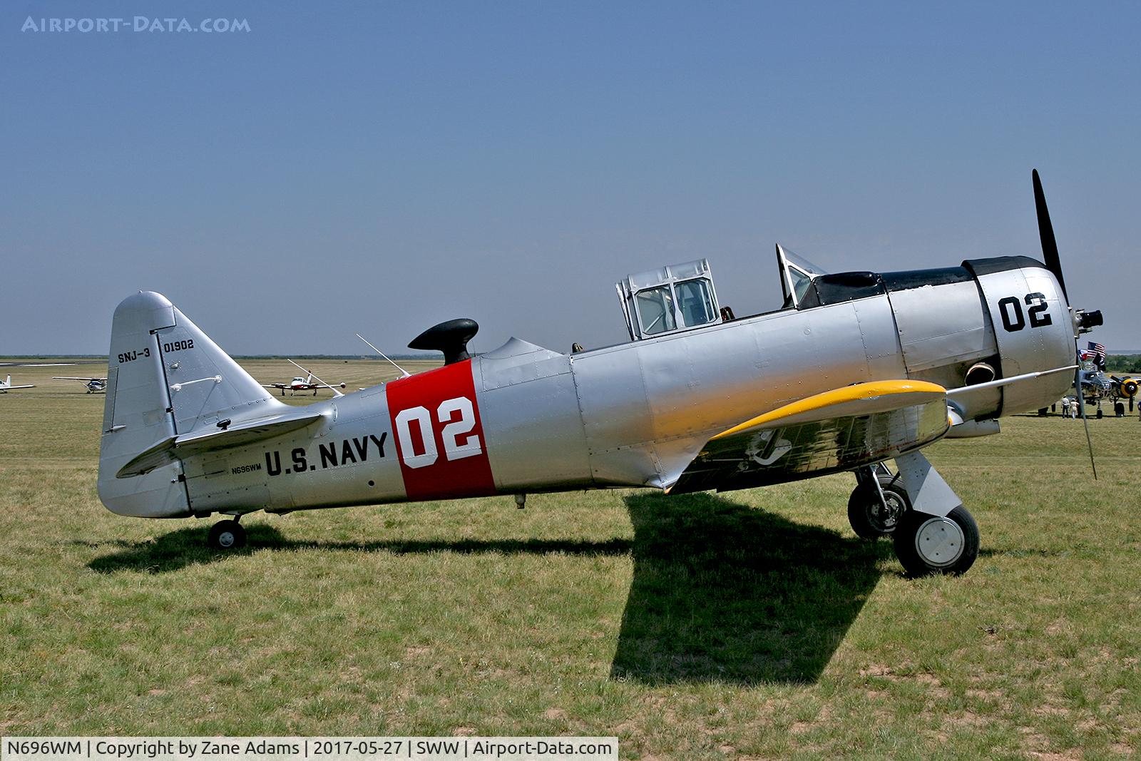 N696WM, 1942 North American SNJ-3 Texan C/N 78-7045, Avenger Field, Sweetwater, TX
