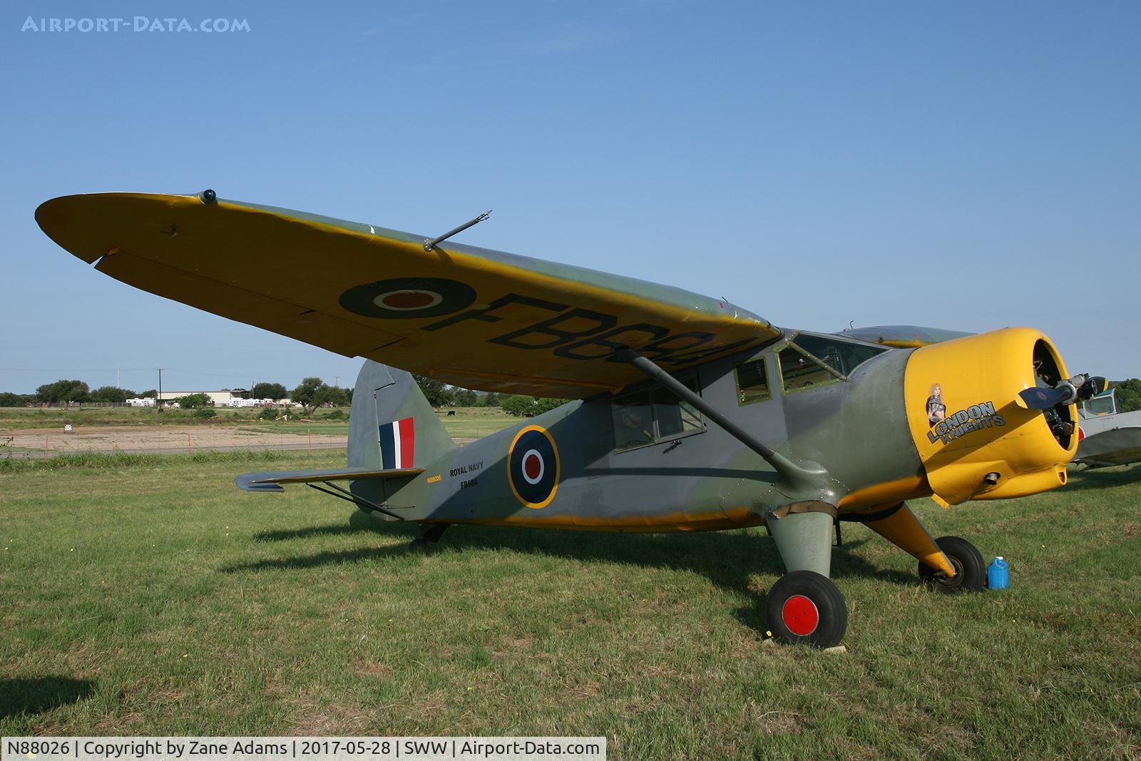 N88026, 1944 Stinson Vultee V77 C/N 77-411, Avenger Field, Sweetwater, TX