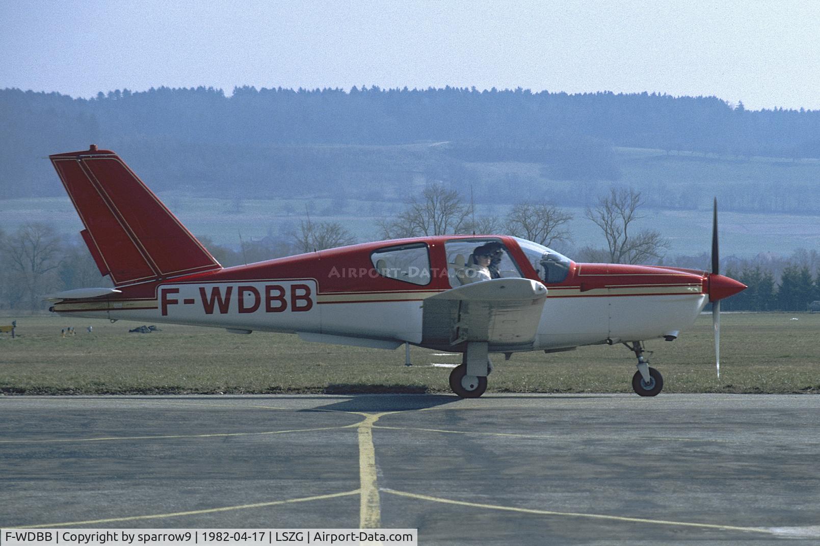 F-WDBB, 1981 Socata TB-20 Trinidad C/N 247, On promotion-tour. First production TB-20.
Scanned from slide.