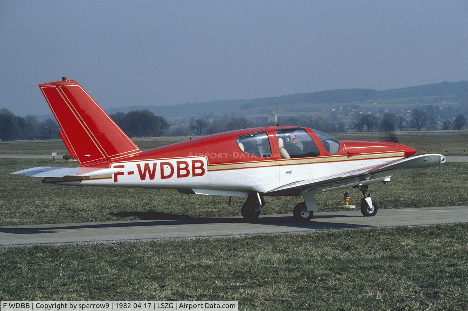 F-WDBB, 1981 Socata TB-20 Trinidad C/N 247, On promotion-tour. First production TB-20.
Scanned from slide.