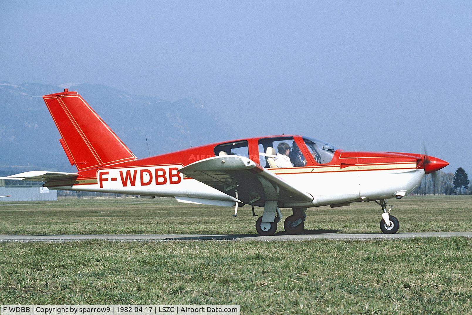 F-WDBB, 1981 Socata TB-20 Trinidad C/N 247, On promotion-tour. First production TB-20.
Scanned from slide.