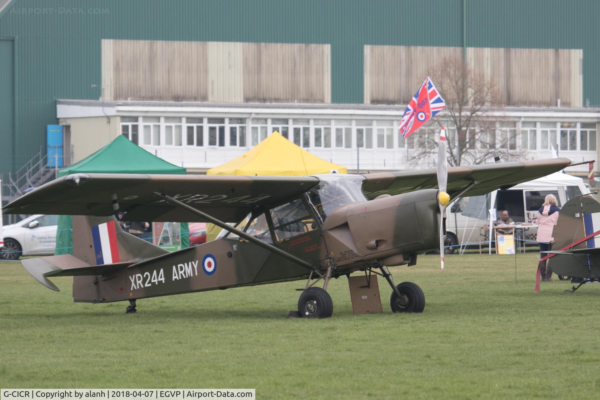 G-CICR, 1962 Auster AOP.9 C/N B5/10/181, At the Auster 80 anniversary fly-in, Middle Wallop