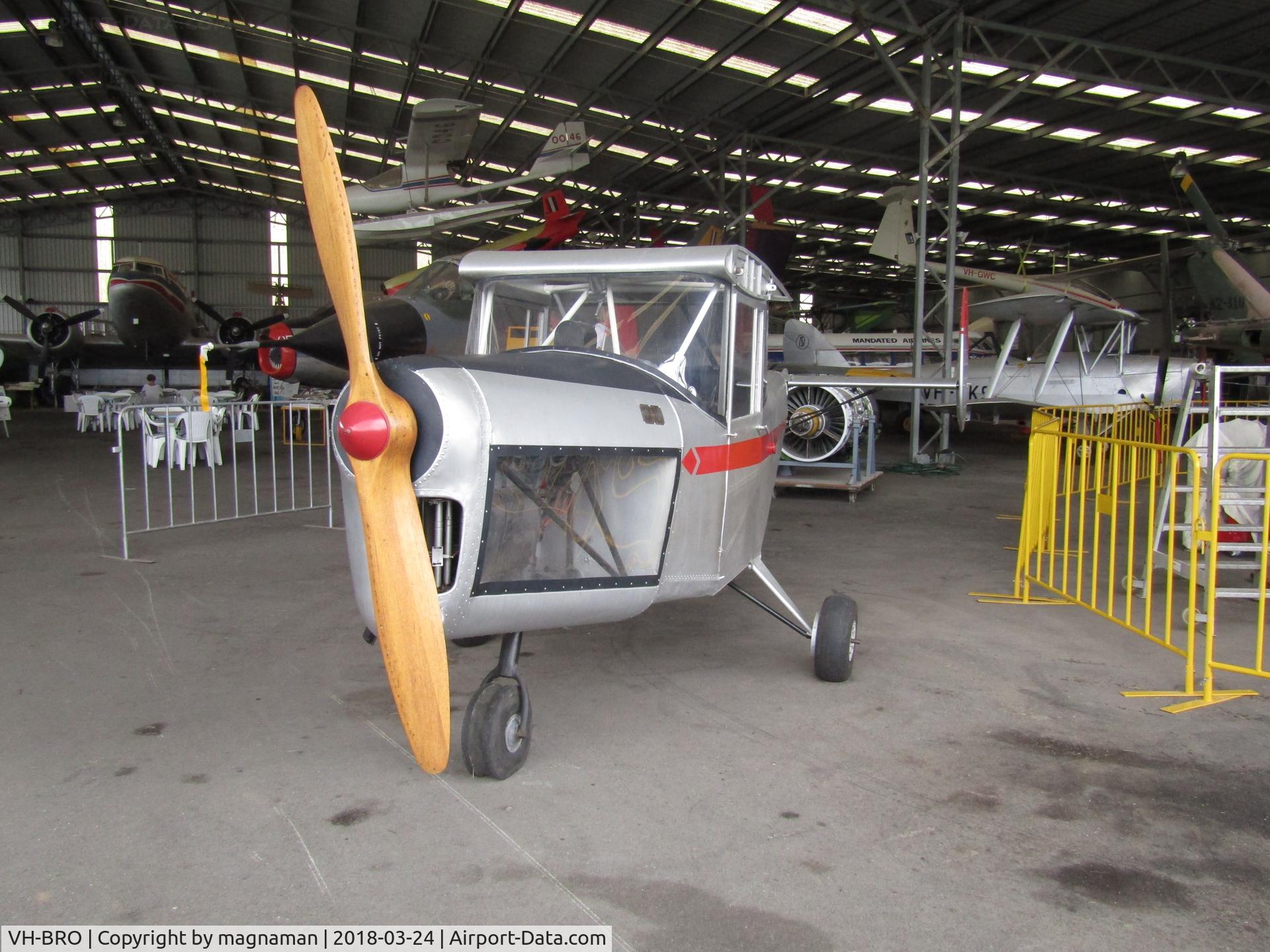 VH-BRO, 1948 Chrislea CH-3 Super Ace 2 C/N 132, At Caloundra museum - currently wings kept separately.
