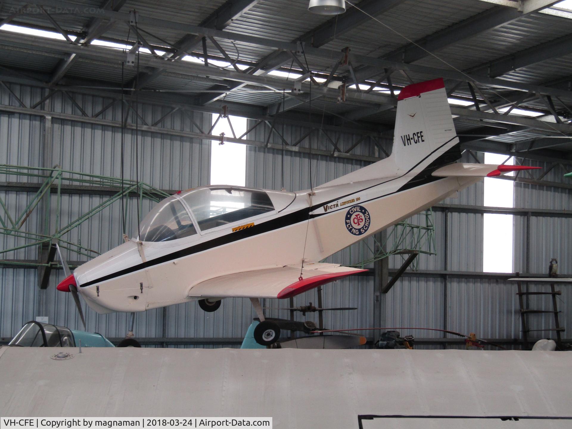 VH-CFE, 1963 Victa Airtourer 100 C/N 18, hanging around at Caloundra Museum