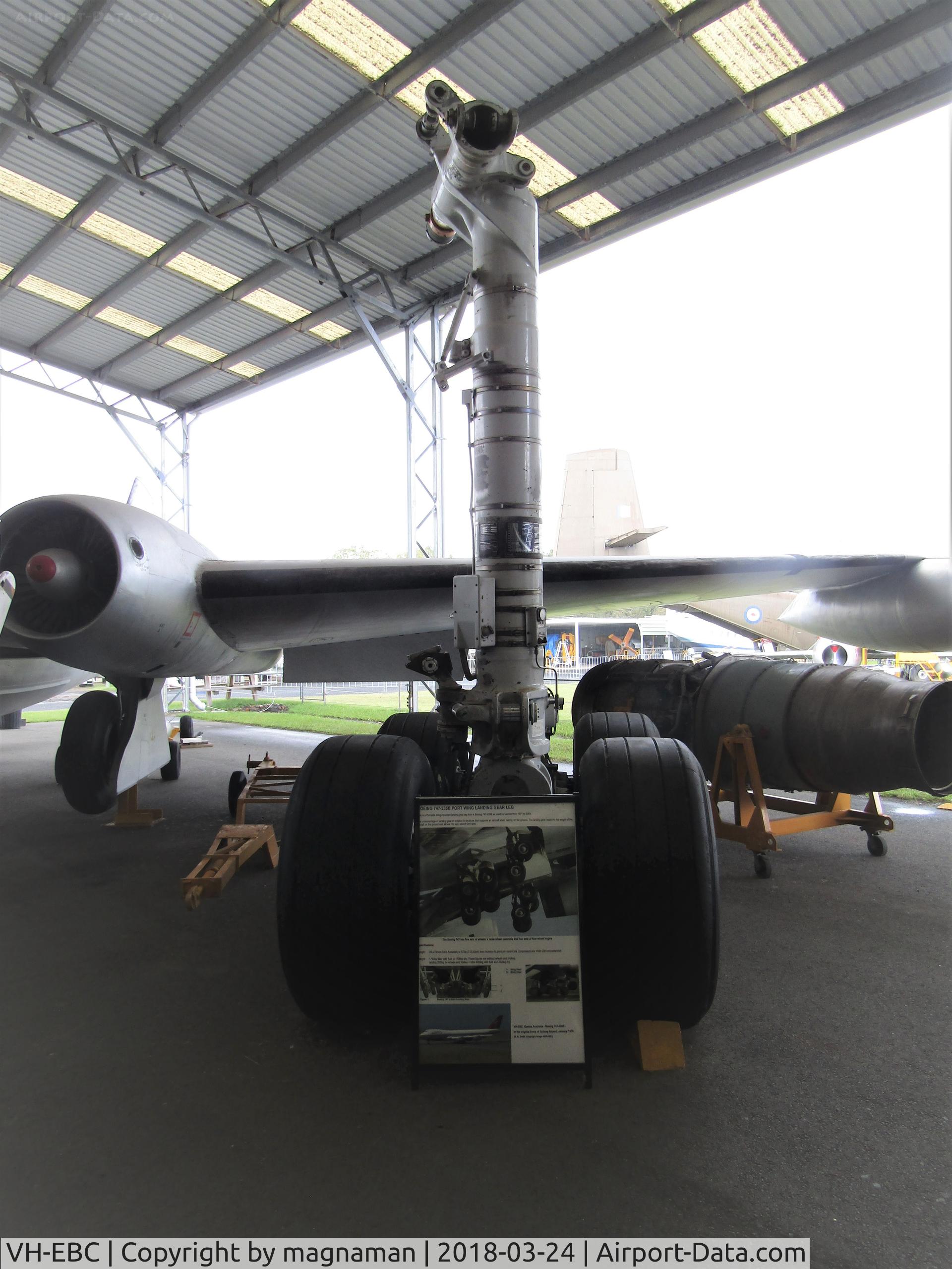 VH-EBC, 1971 Boeing 747-238B C/N 20011, A little bit of what once was a big aircraft!! Part of landing gear now at Caloundra Musuem.