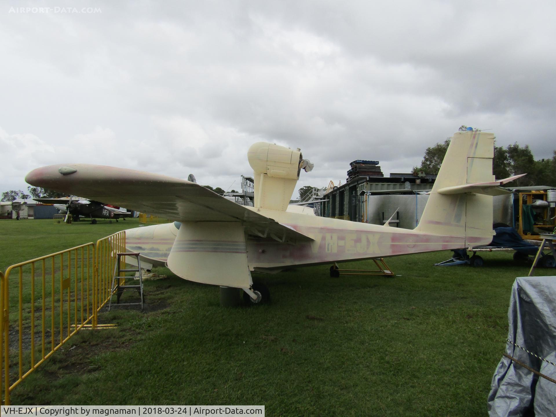 VH-EJX, 1974 Lake LA-4-200 Buccaneer C/N 596, At Caloundra Musuem - in process of re=paint