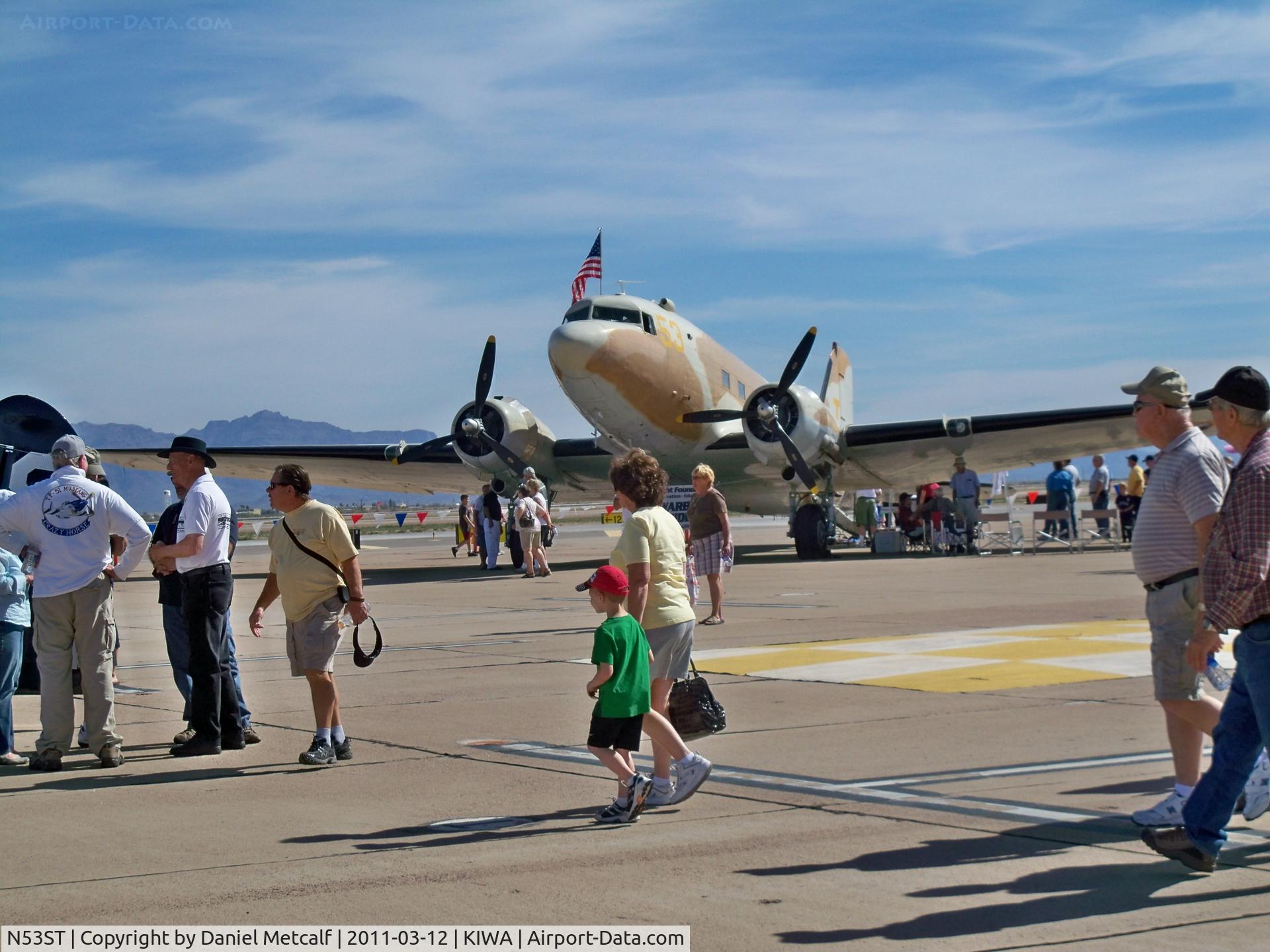 N53ST, 1943 Douglas DC3C (C-47A-20-DL) C/N 9380, Phoenix-Mesa Gateway Airport Gateway Aviation Day 2011