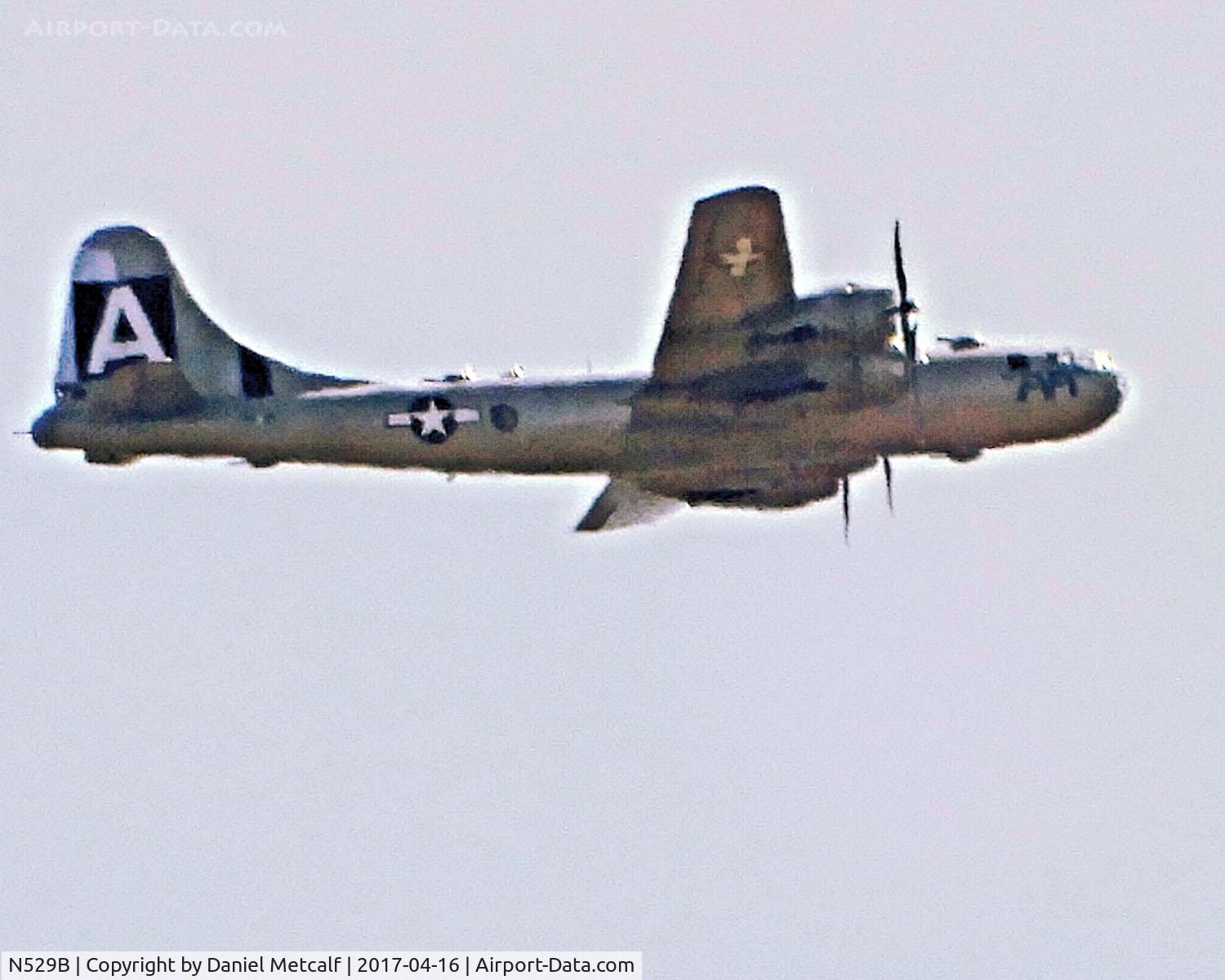 N529B, 1944 Boeing B-29A-60-BN Superfortress C/N 11547, Seen flying over Gilbert, AZ