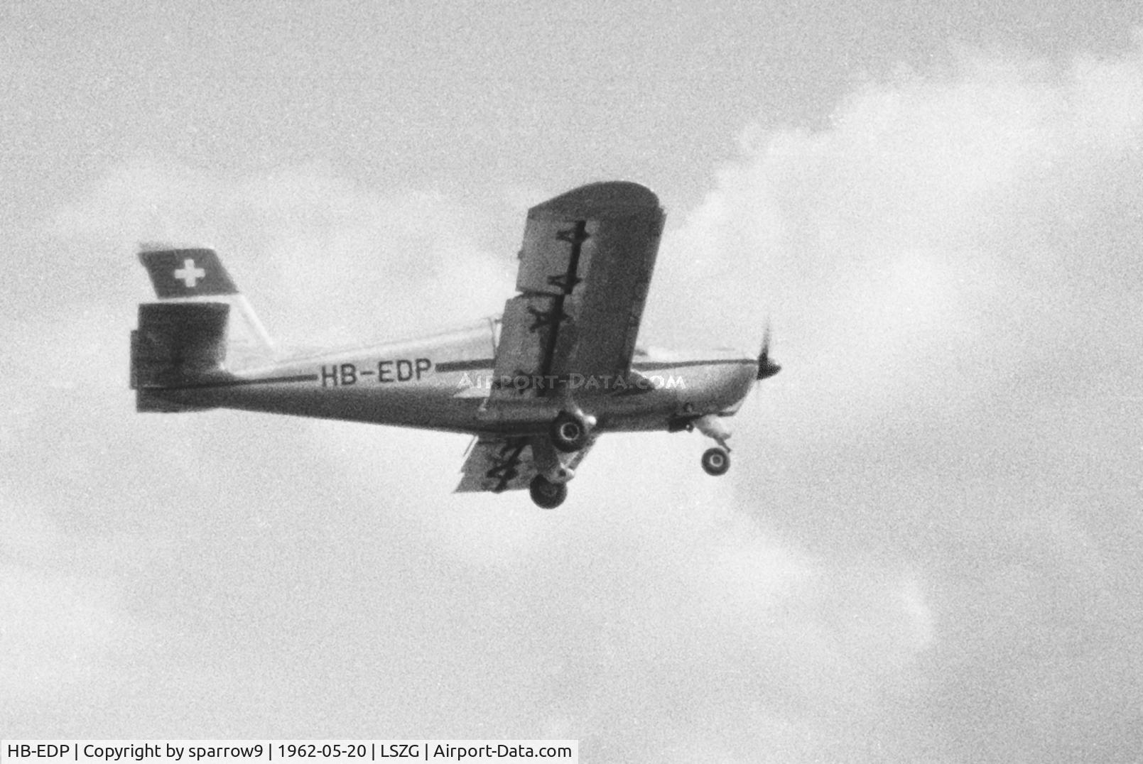 HB-EDP, 1962 Morane-Saulnier MS-885 Super Rallye C/N 42, Departure rwy 25 LSZG