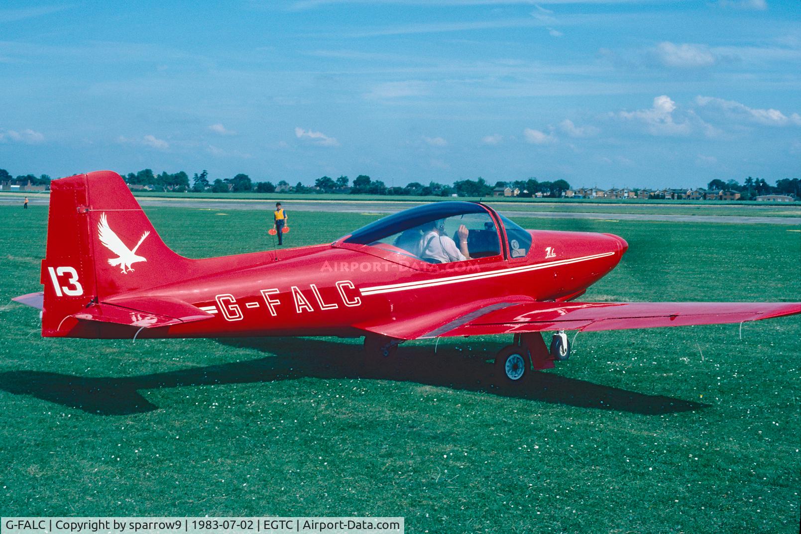 G-FALC, 1961 Aviamilano F-8L Falco Series 3 C/N 224, PFA-Rally Cranfield. Scanned from aslide.
