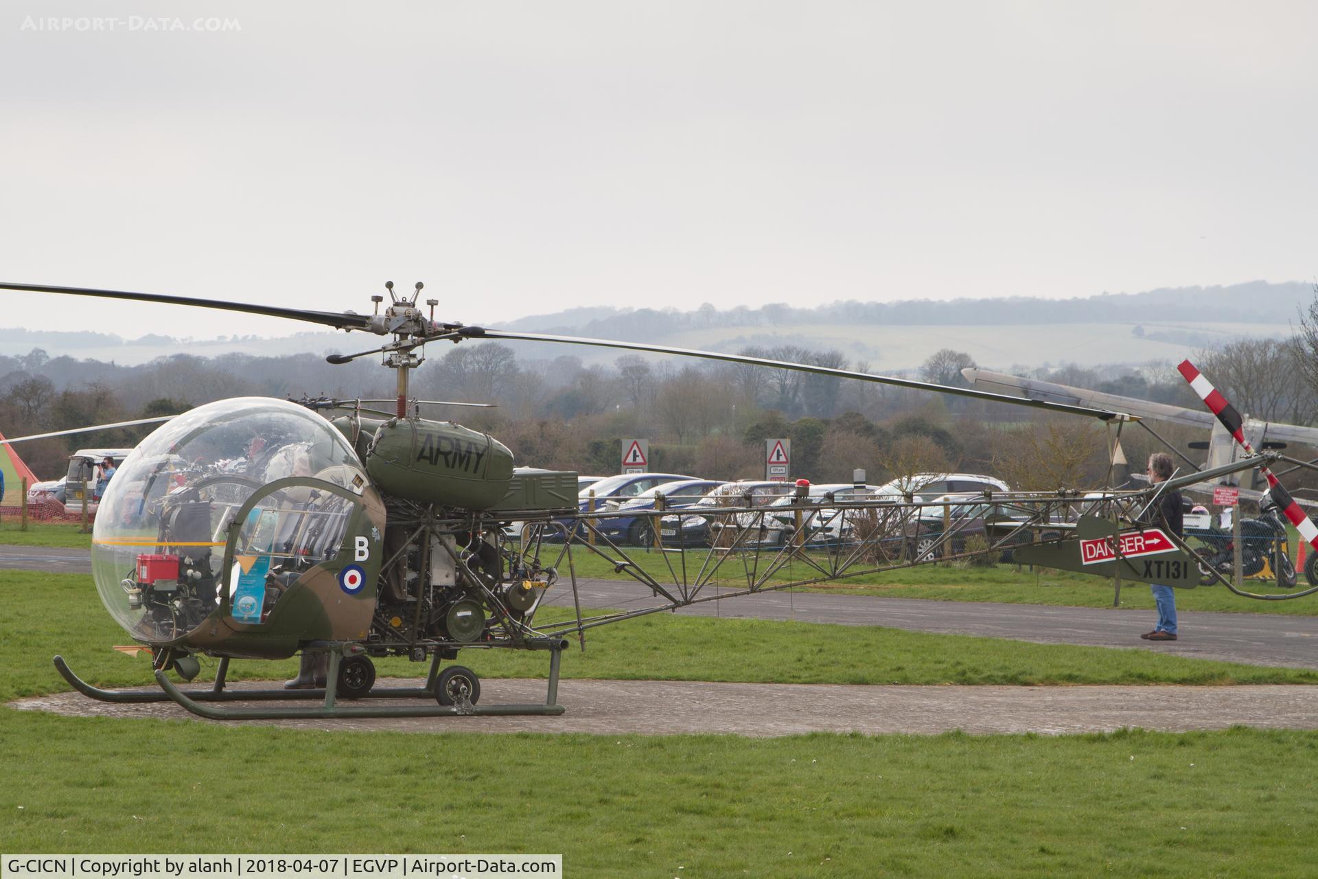 G-CICN, 1964 Westland Sioux AH.1 C/N 1540, At the Auster 80 fly-in at Middle Wallop