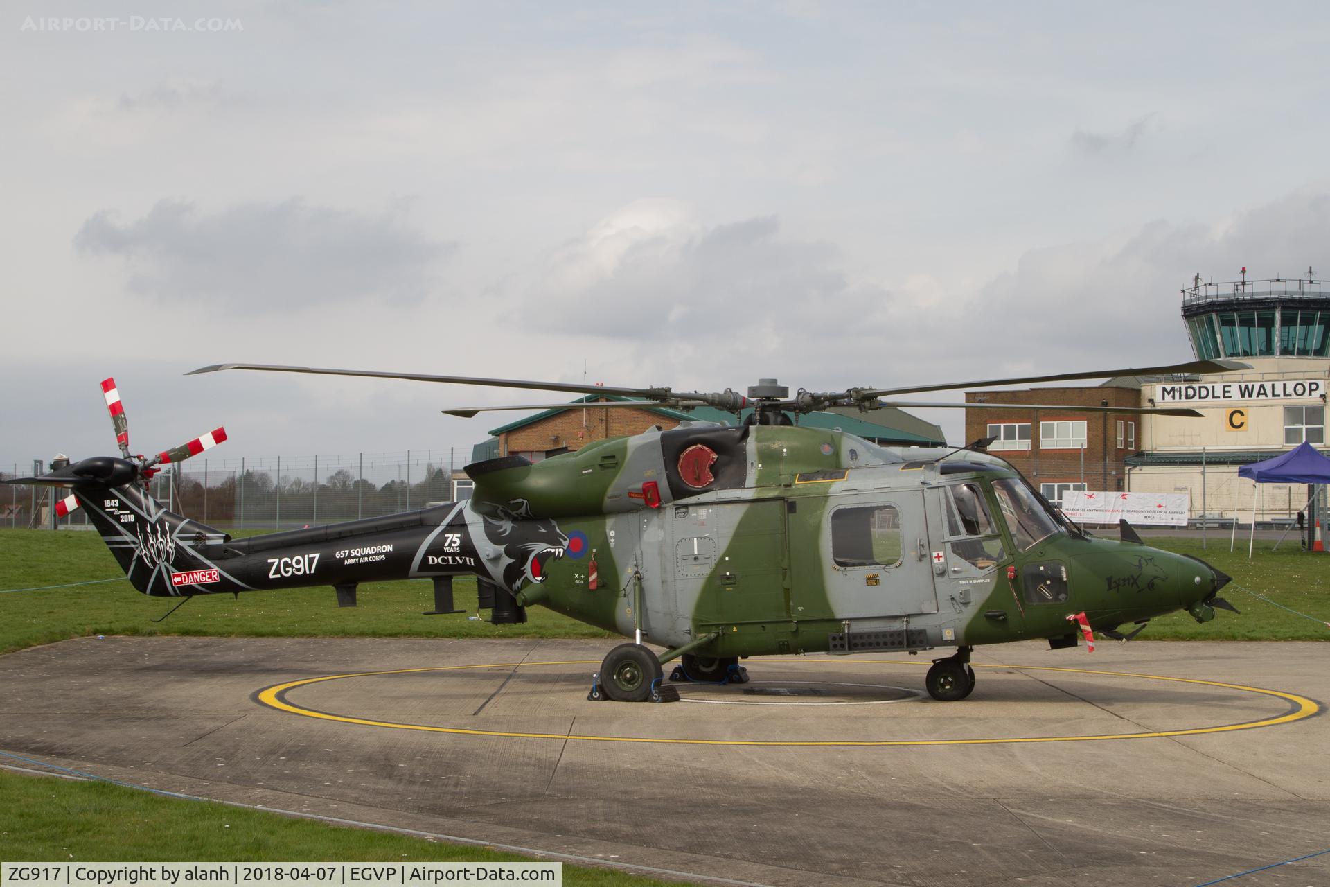 ZG917, 1992 Westland Lynx AH.9A C/N 356, On display at the Auster 80 fly-in - apparently destined for the Museum of Army Flying at Middle Wallop