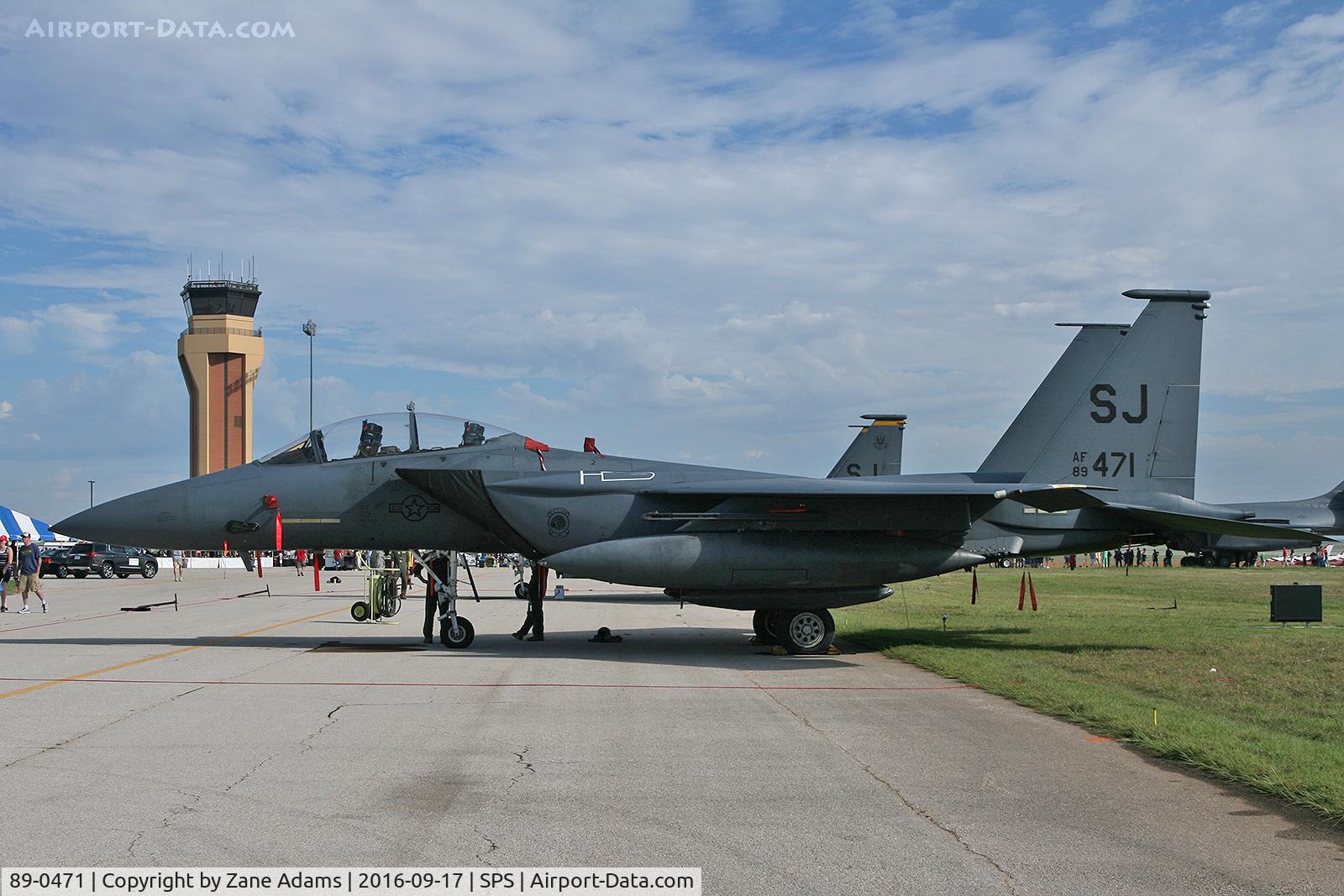 89-0471, 1989 McDonnell Douglas F-15E Strike Eagle C/N 1118/E093, At the 2017 Sheppard AFB Airshow