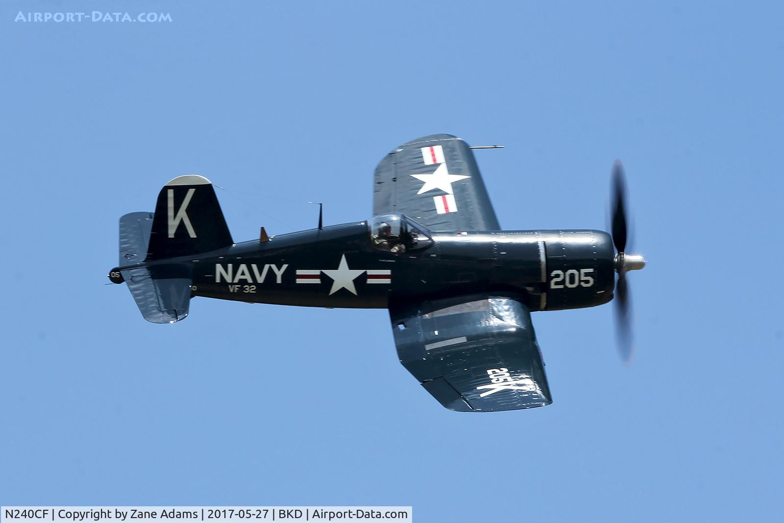N240CF, 1945 Vought F4U-4 Corsair C/N 9513, At the 2017 Breckenridge Airshow