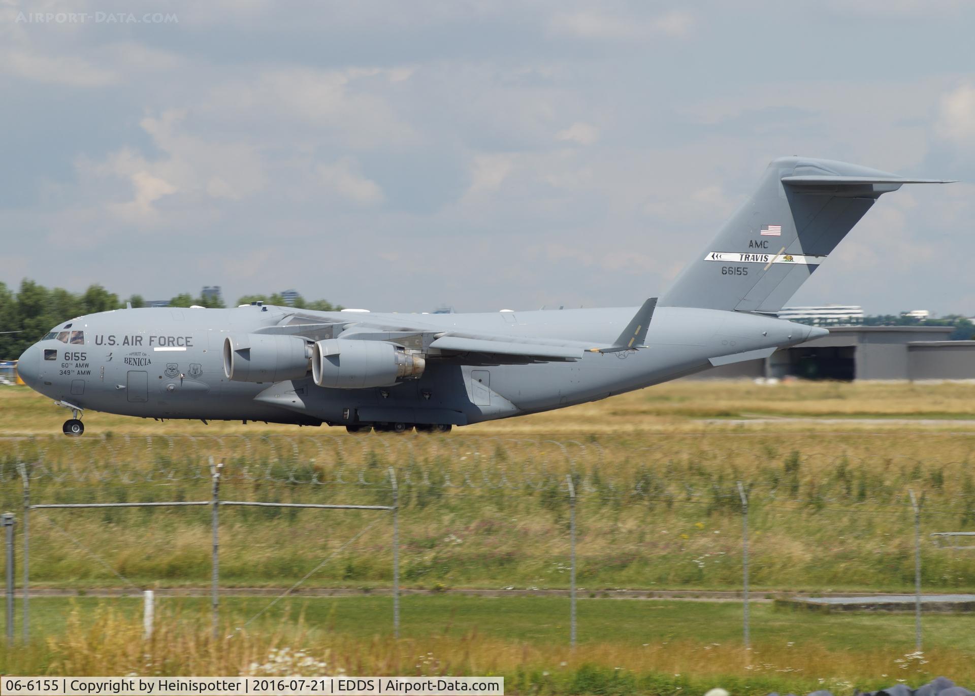 06-6155, 2006 Boeing C-17A Globemaster III C/N P-155, 06-6155 at Stuttgart Airport.
