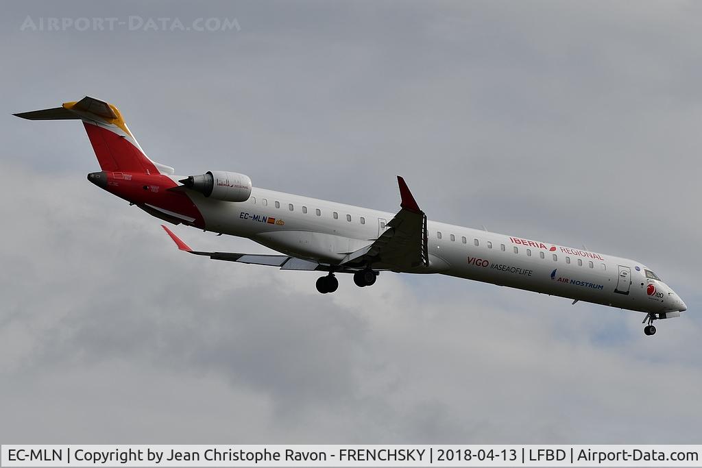 EC-MLN, 2016 Bombardier CRJ-1000 (CL-600-2E25) C/N 19049, IB8550 Madrid to Bordeaux